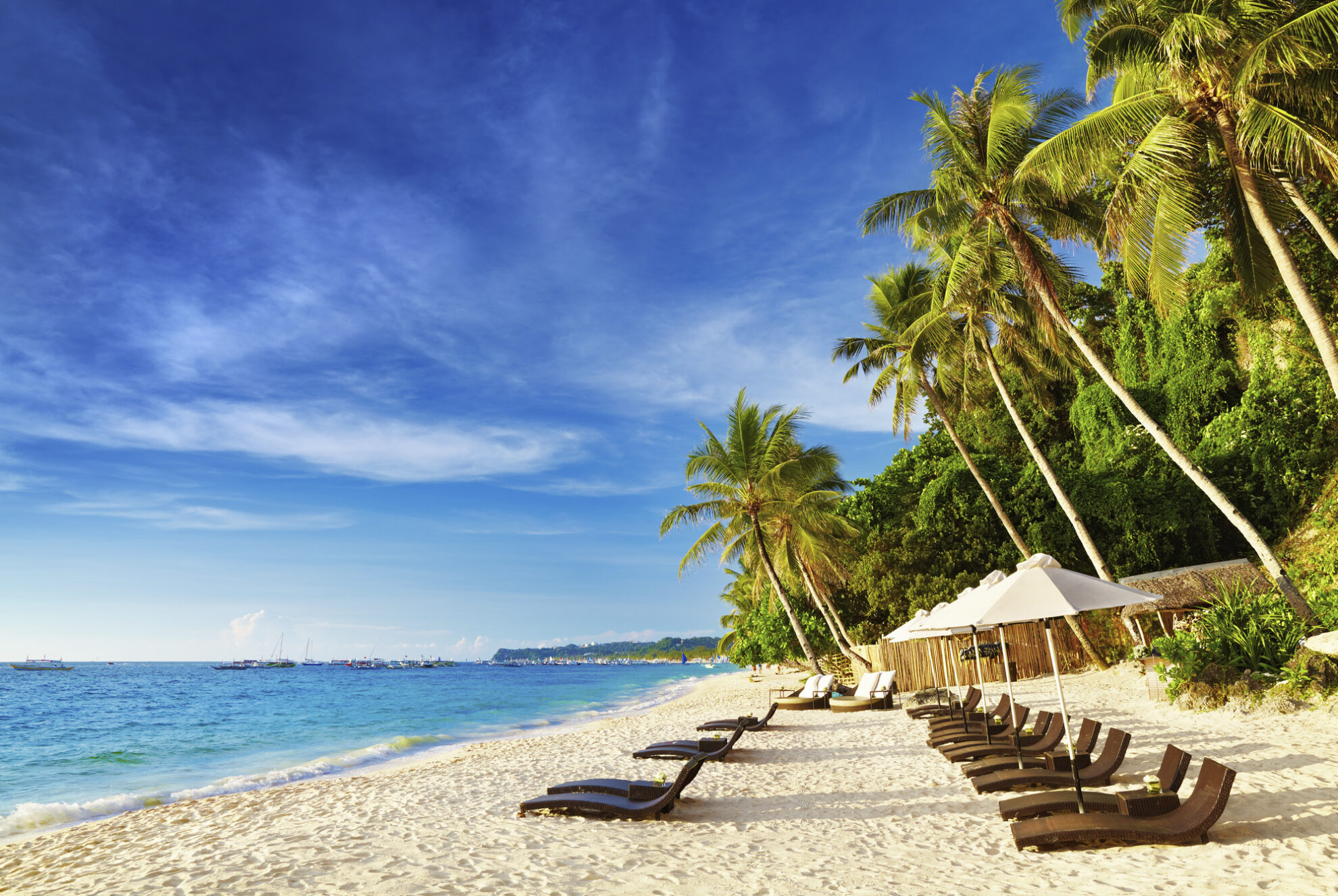 Tropischer Strand von Boracay, Philippinen