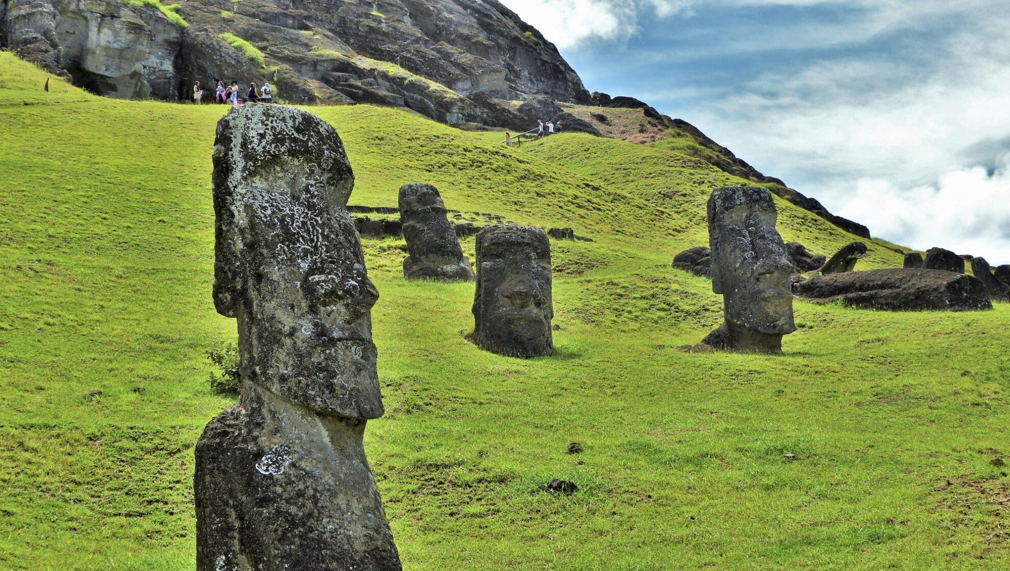 Moai Statuen auf der Osterinsel, Chile