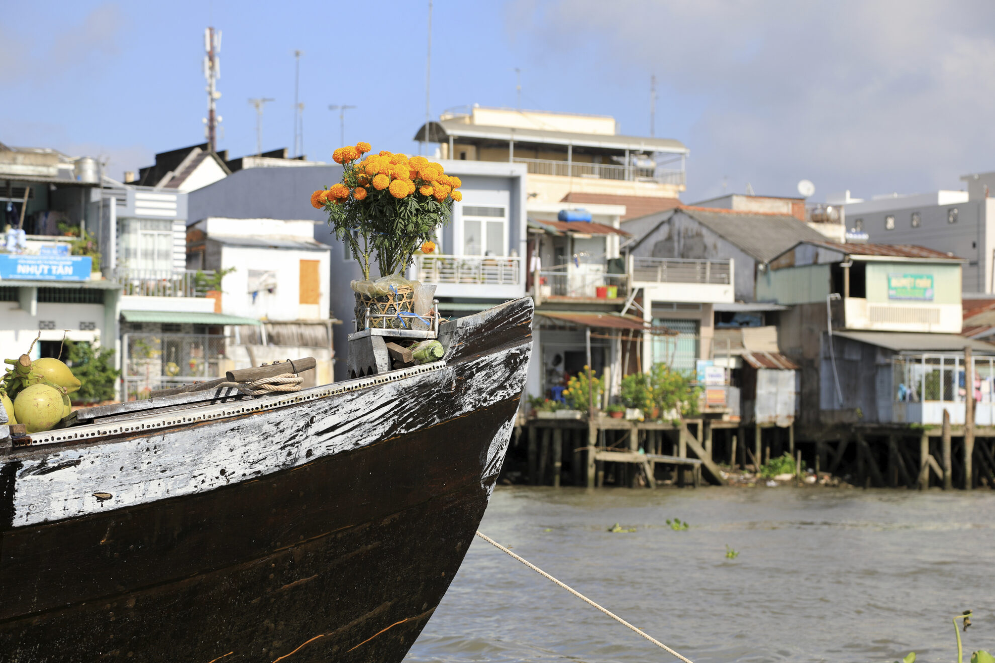 Stadtbild von Cai Be, Vietnam