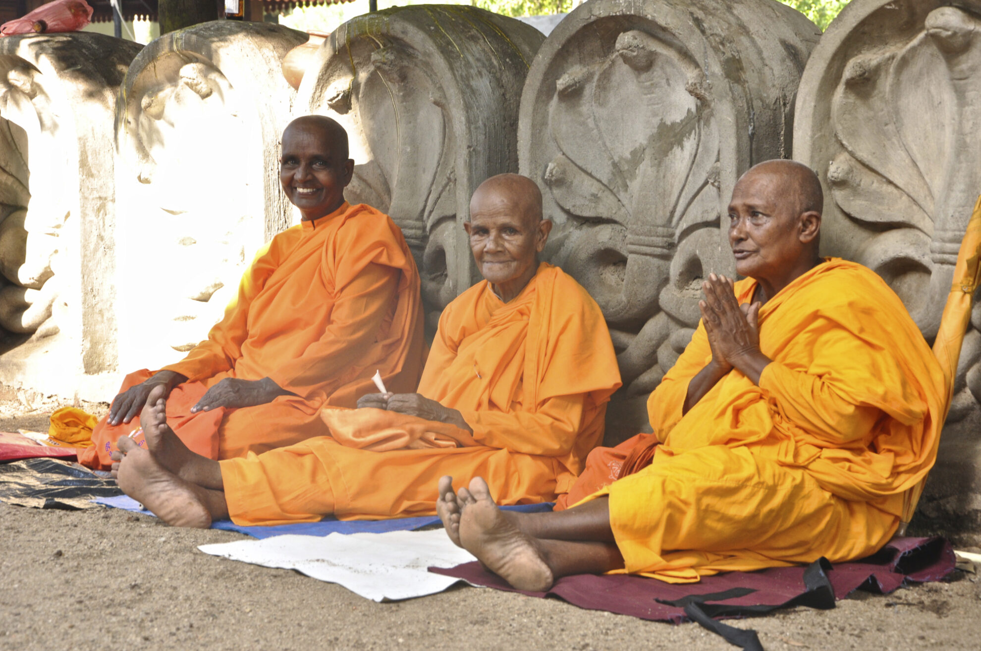 Mönche in Colombo, Sri Lanka