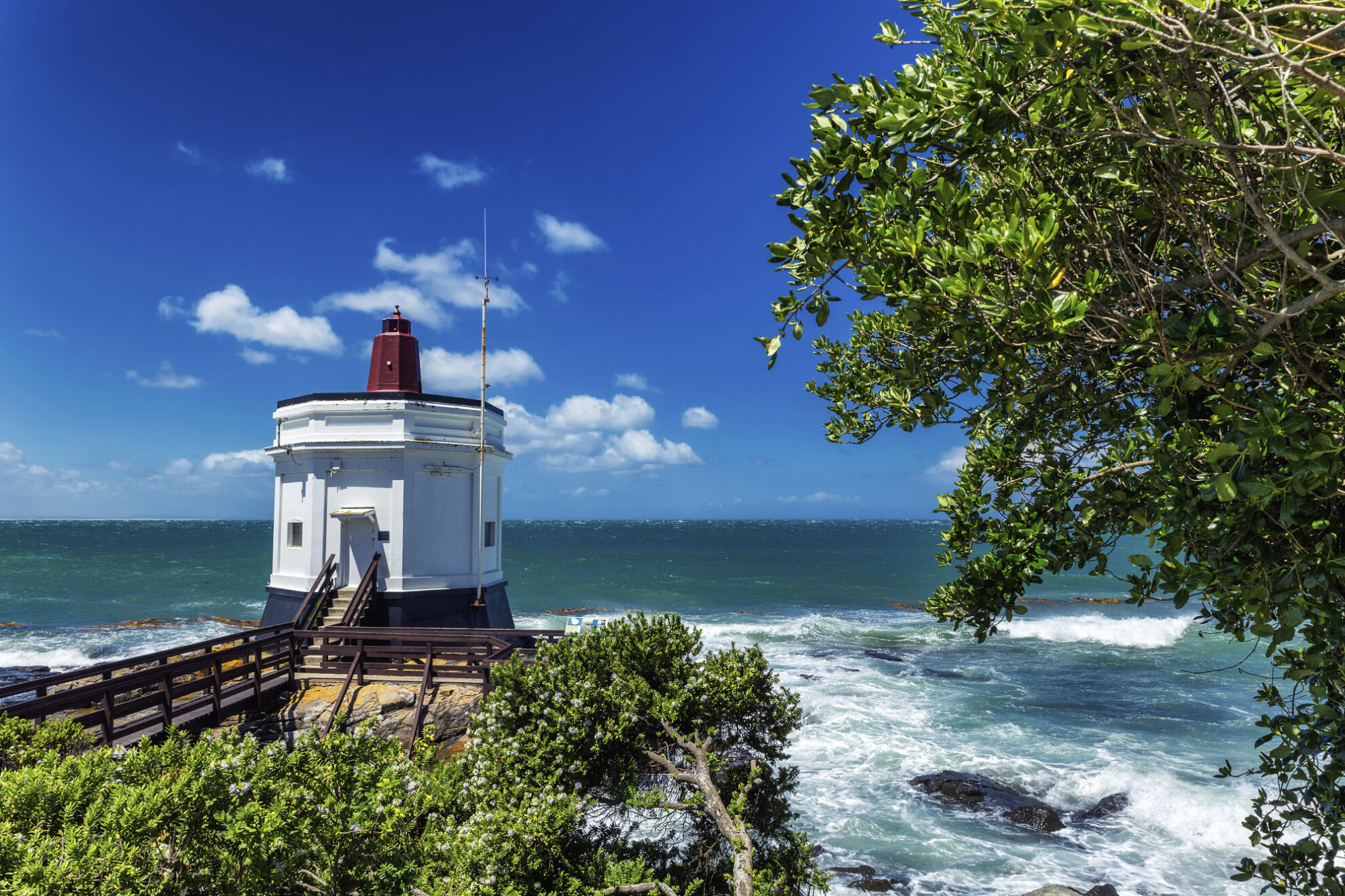 Leuchtturm an der Küste von Bluff, Neuseeland
