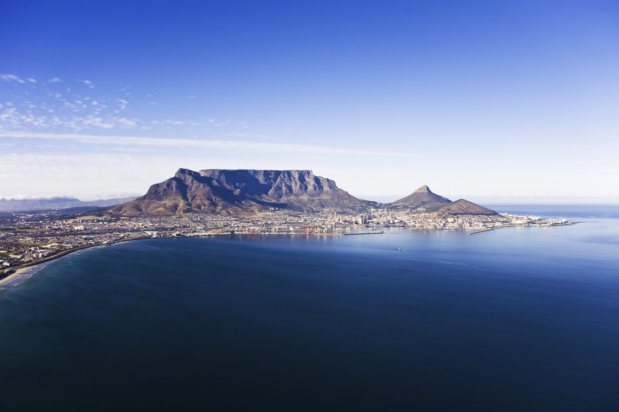 Blick auf den Tafelberg, Suedafrika