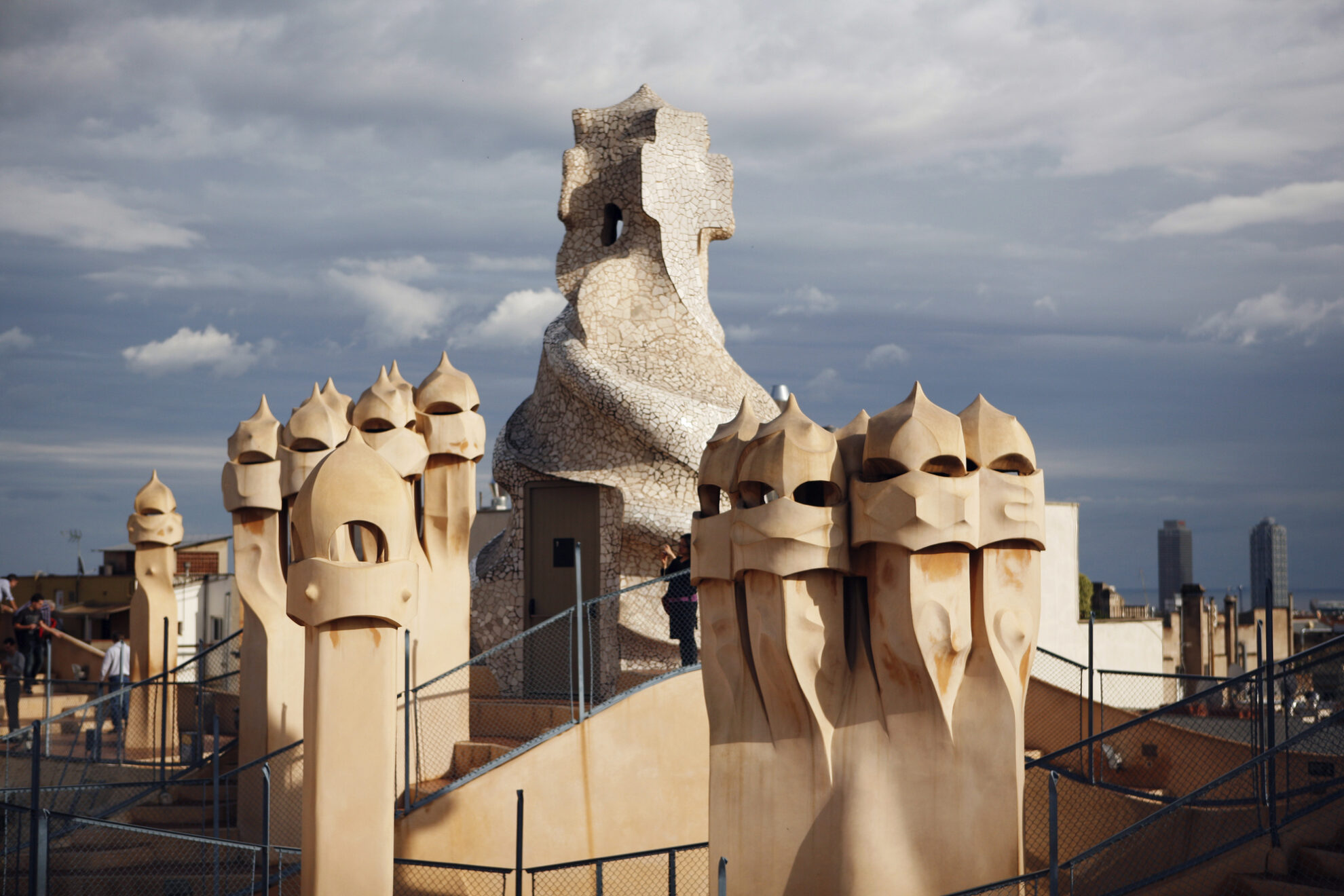 Gaudi Skulpturen in Barcelona, Spanien