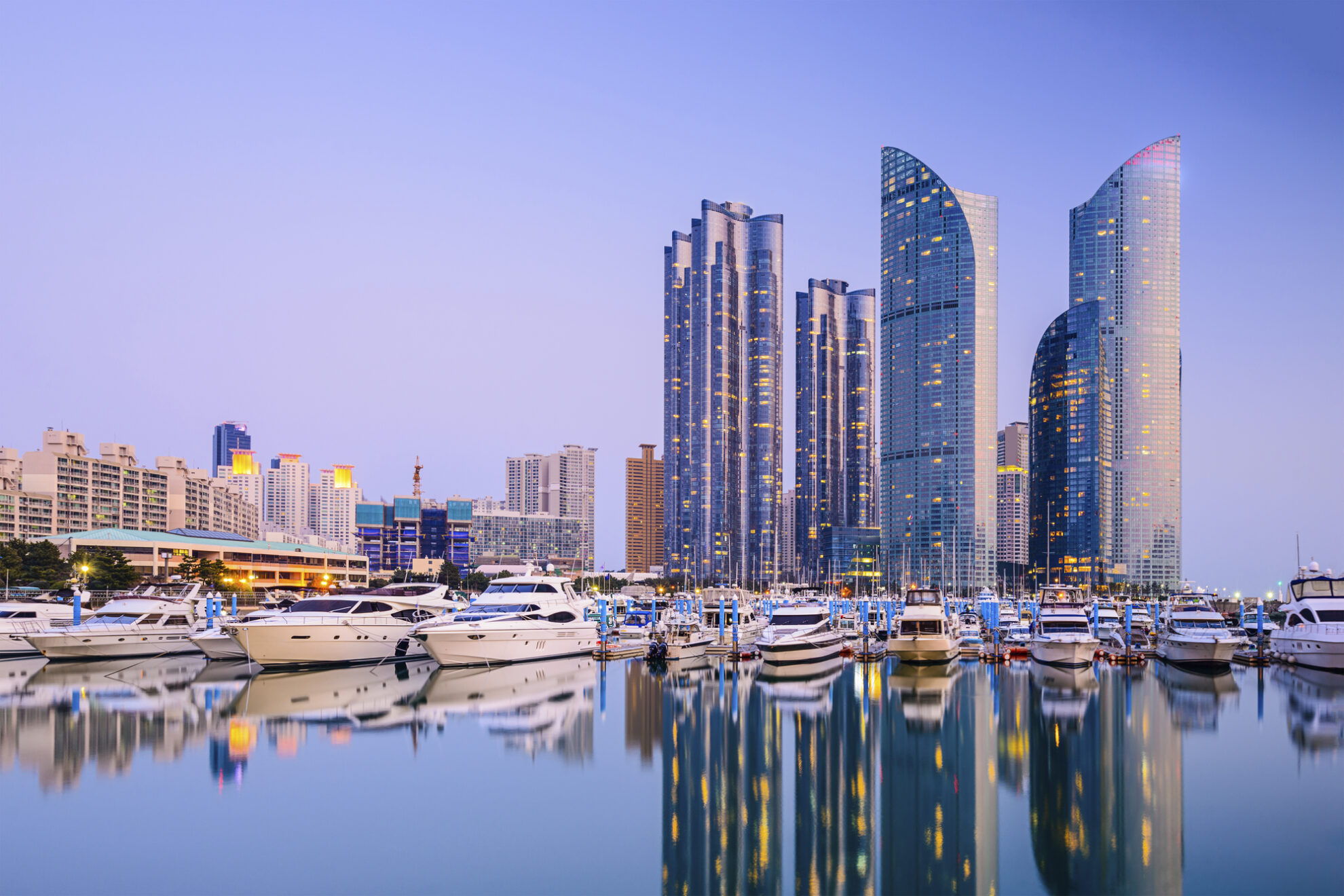 Skyline von Busan, Südkorea