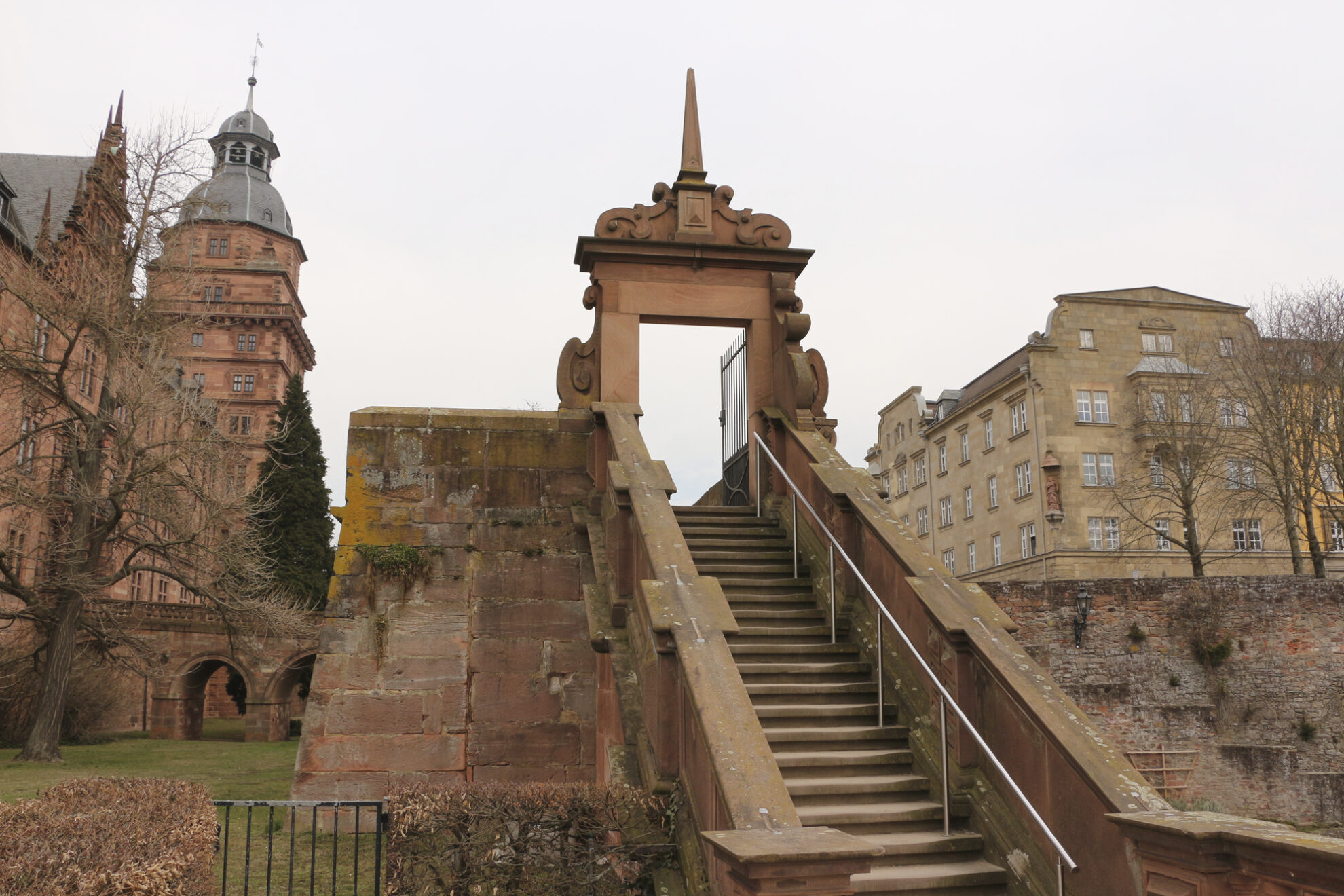 Historische Treppe in Aschaffenburg, Deutschland