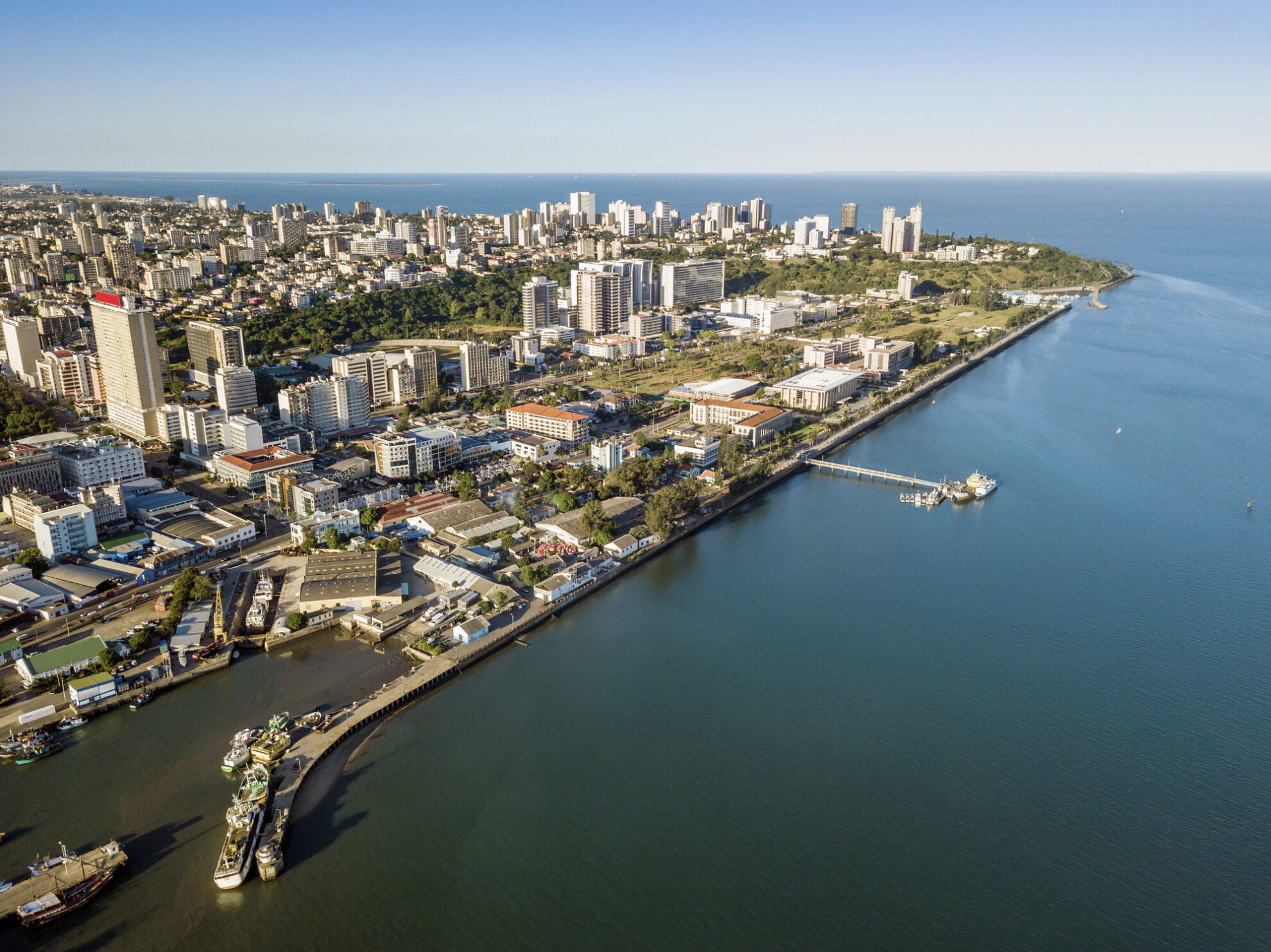 Luftansicht der Stadt Maputo, Mosambik
