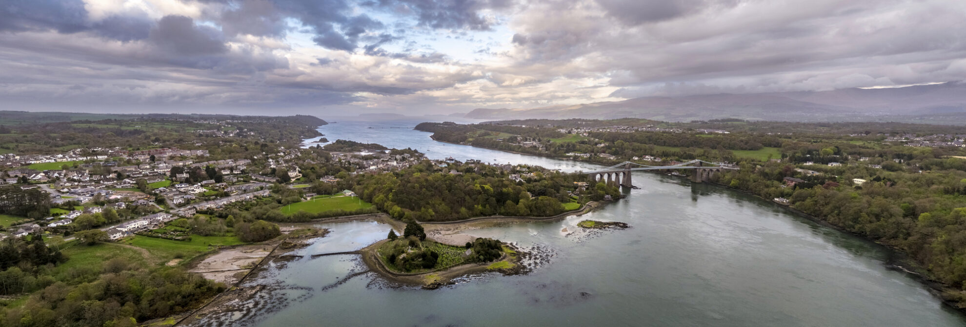 Luftansicht von Bangor, Wales
