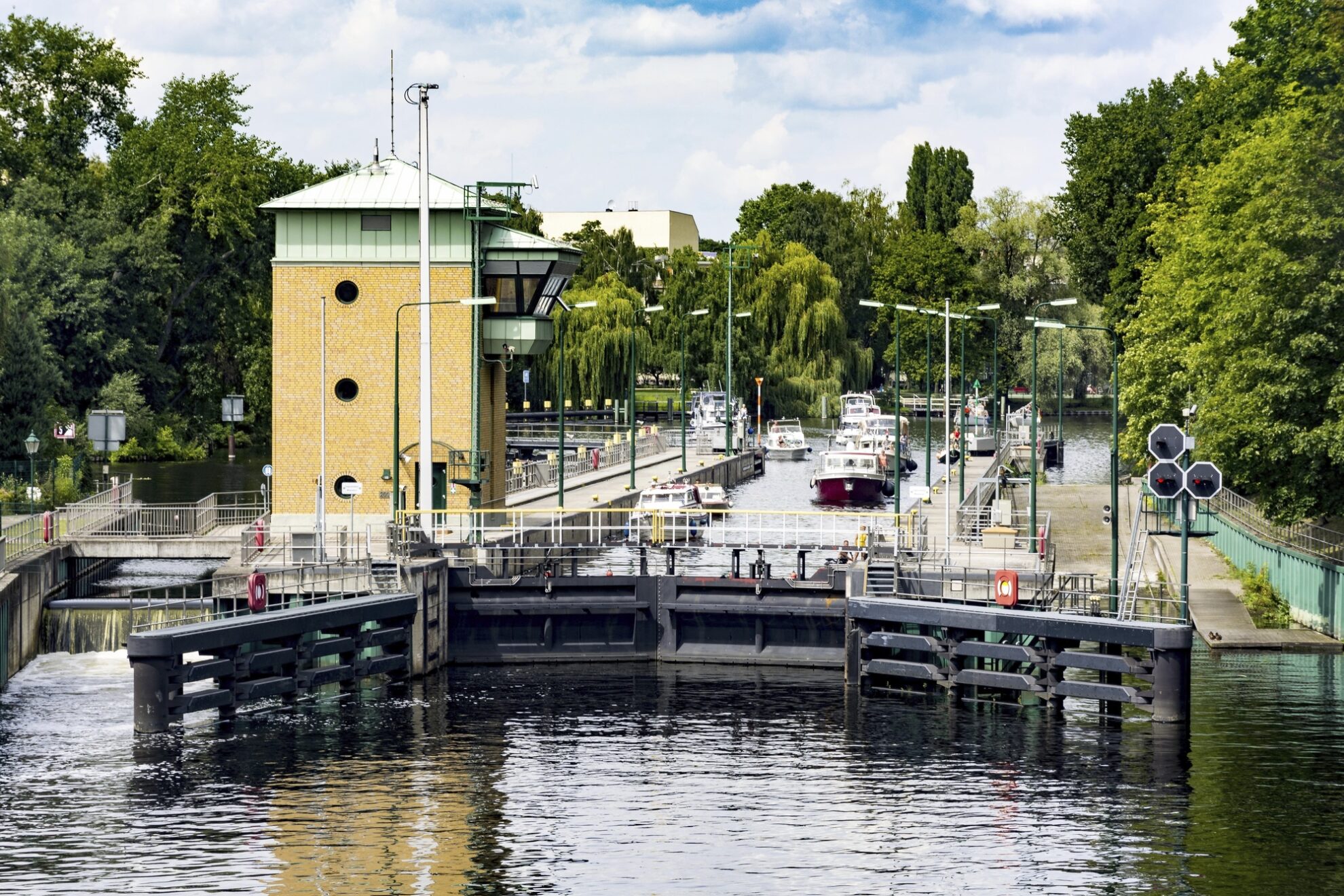 Schleuse in Berlin Spandau, Deutschland