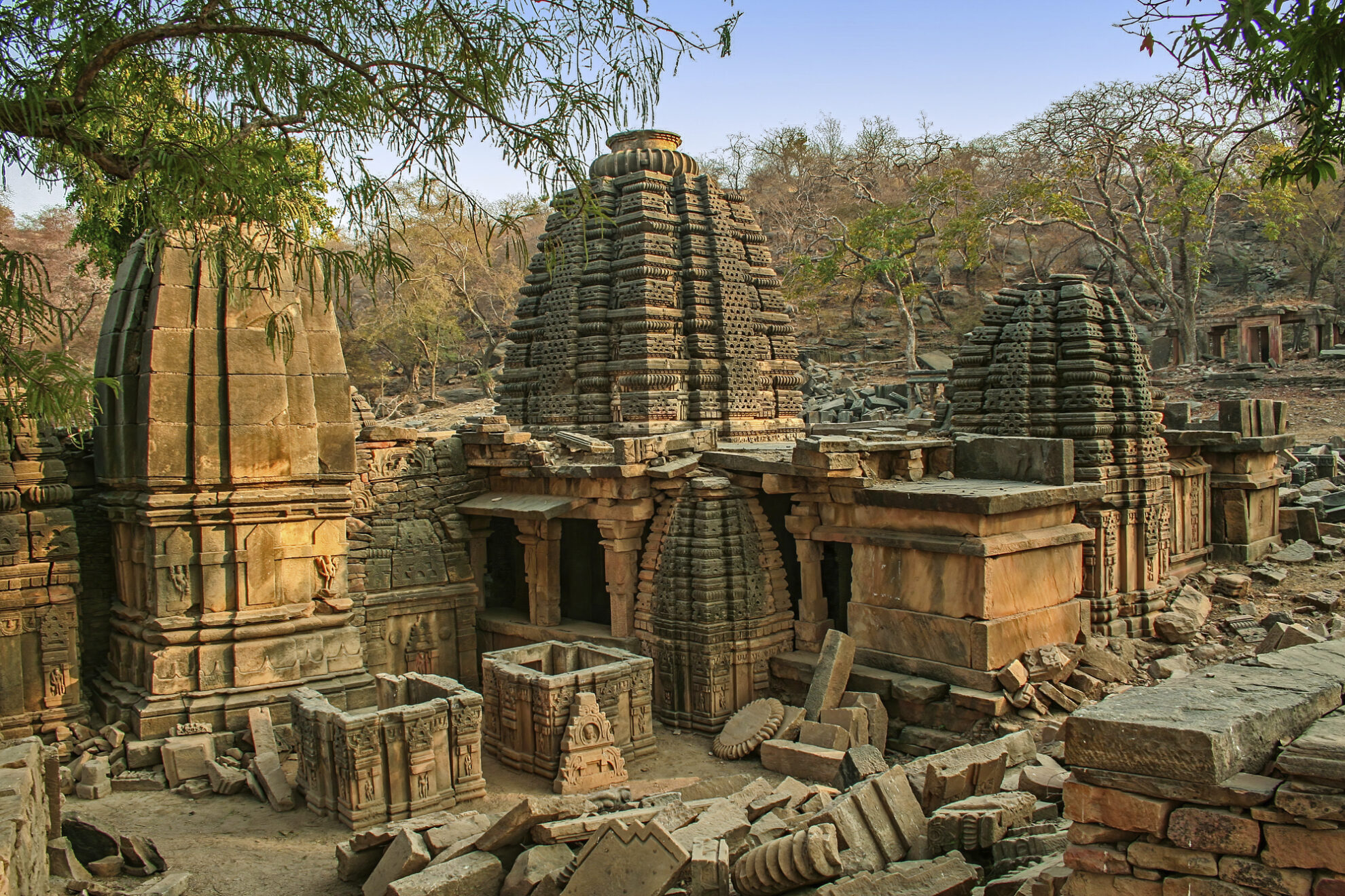 Hinduistische Tempel Ruine in Bateshwar, Indien