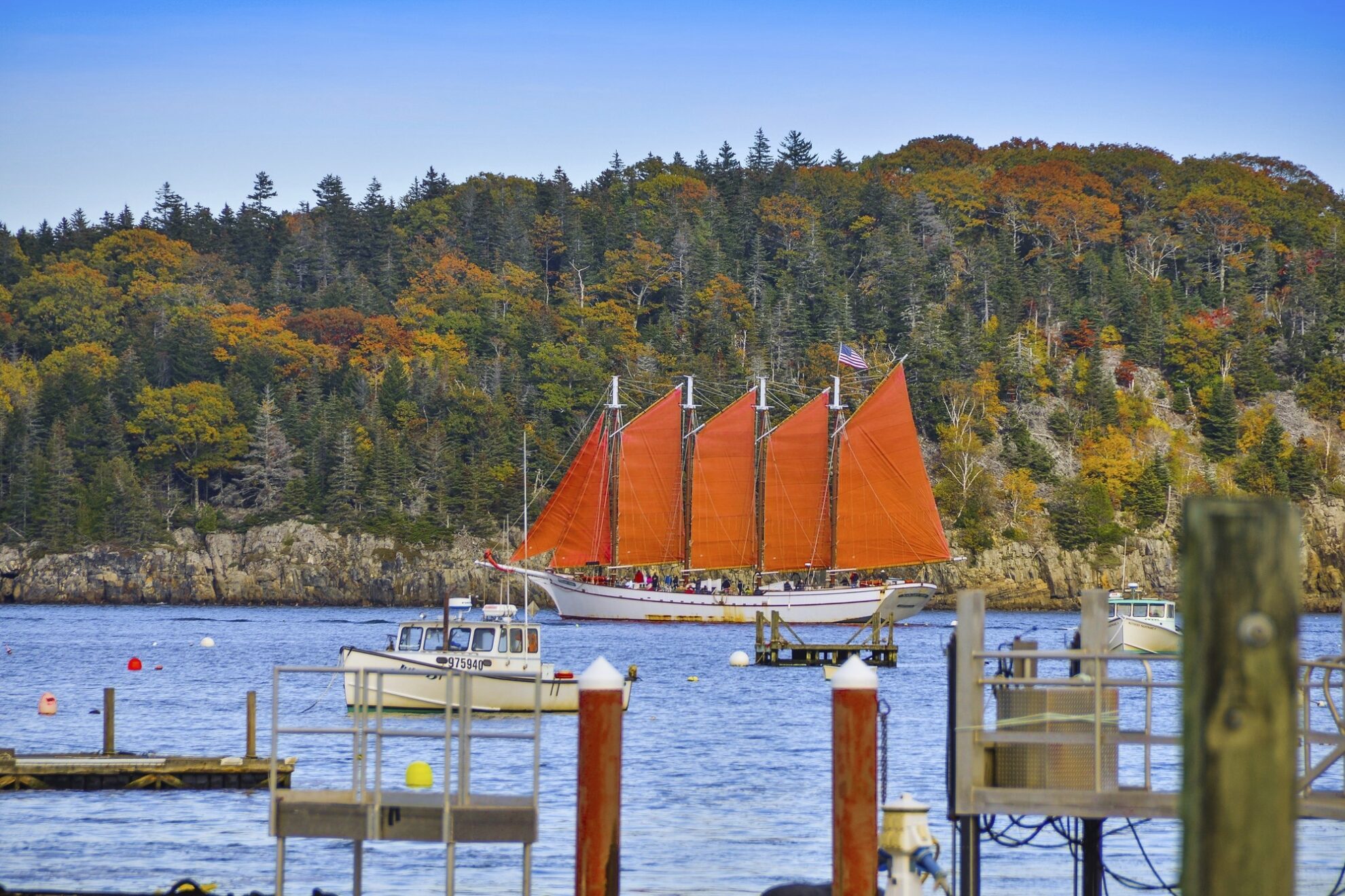 Segelboot in Bar Harbour, USA