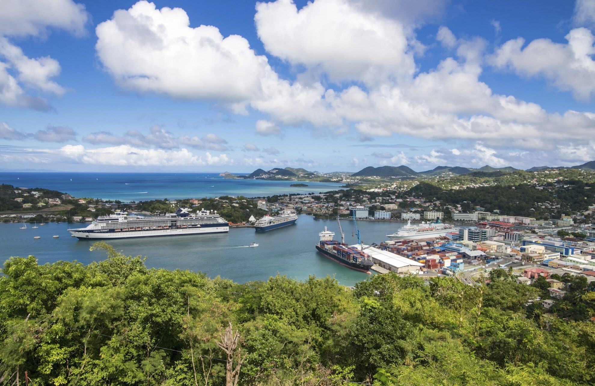 Hafen in Castries, St. Lucia