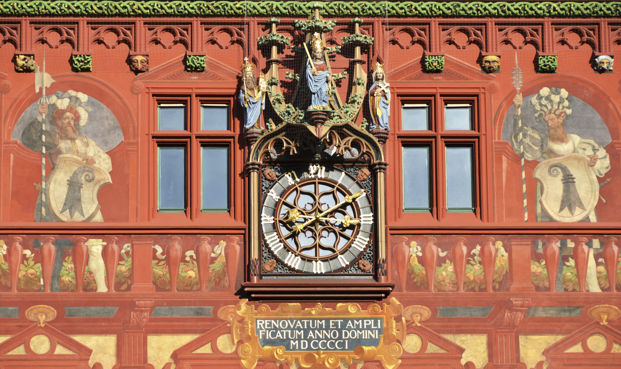 Rathaus in Basel, Schweiz