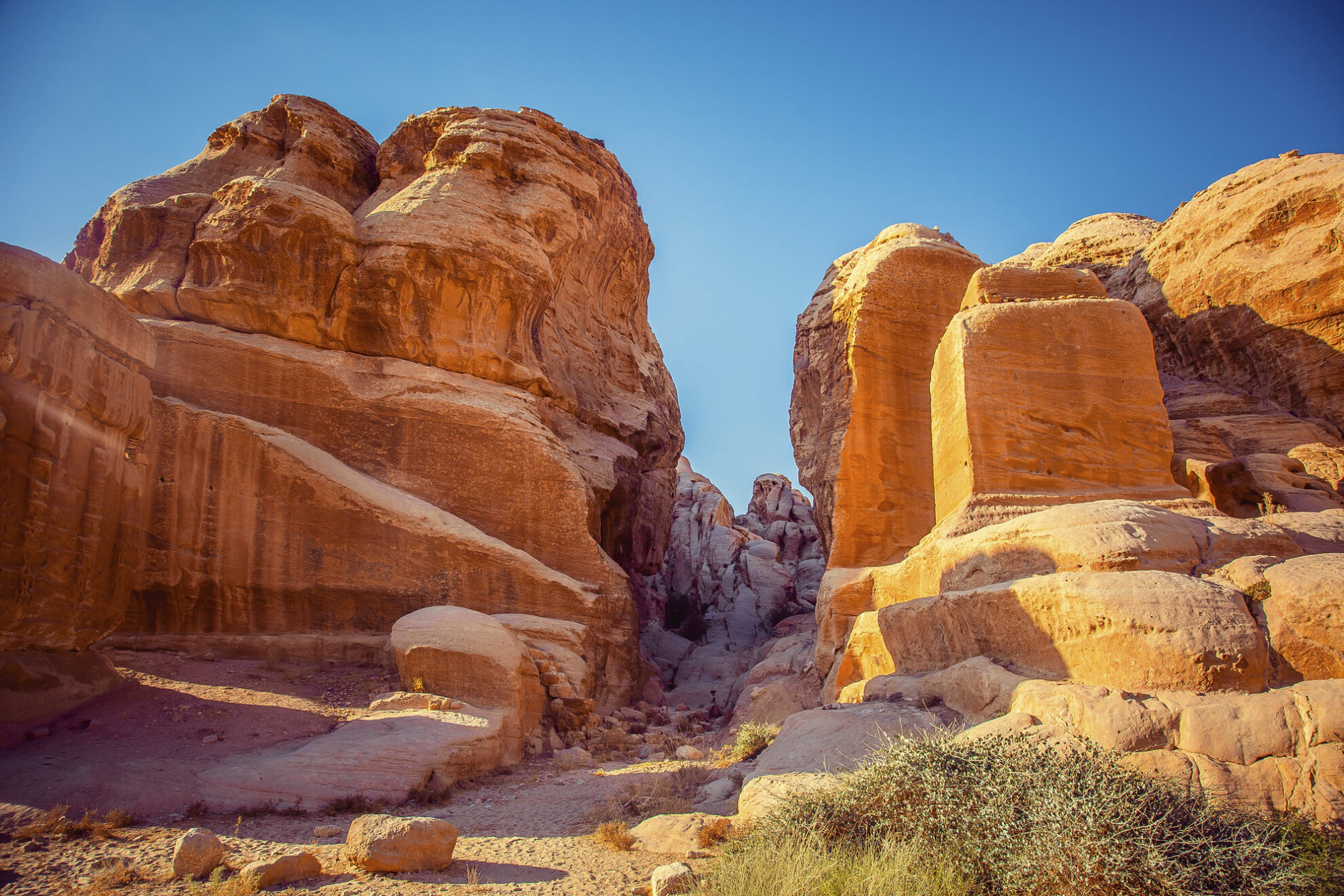 Felsen in der Wüste von Wadi Rum, Jordanien