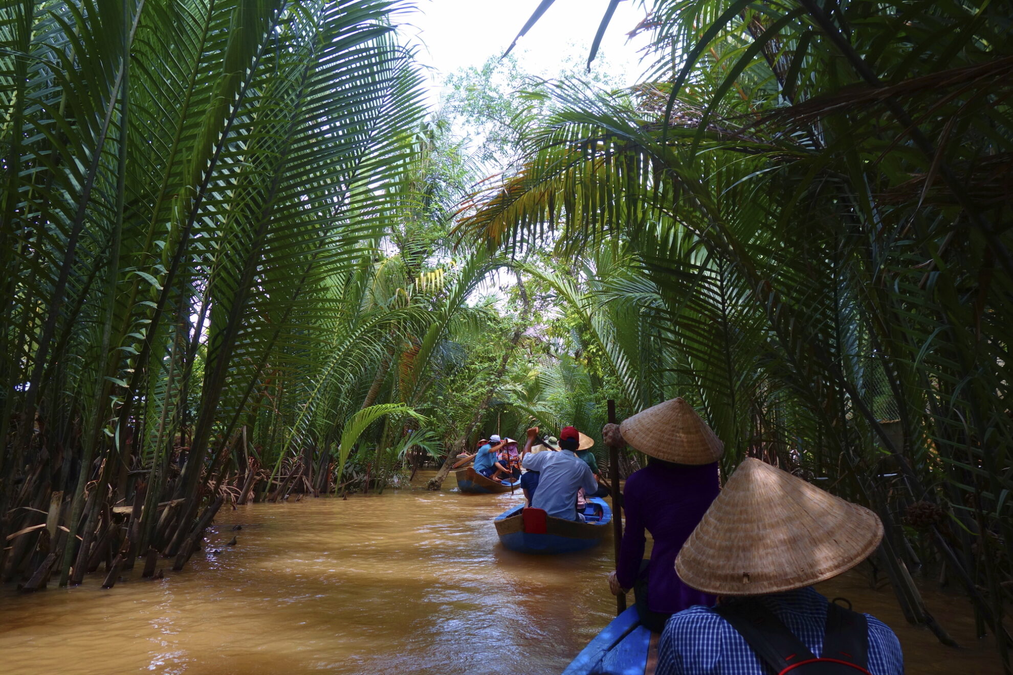 Boote im  Mekong Delta bei My Tho, Vietnam