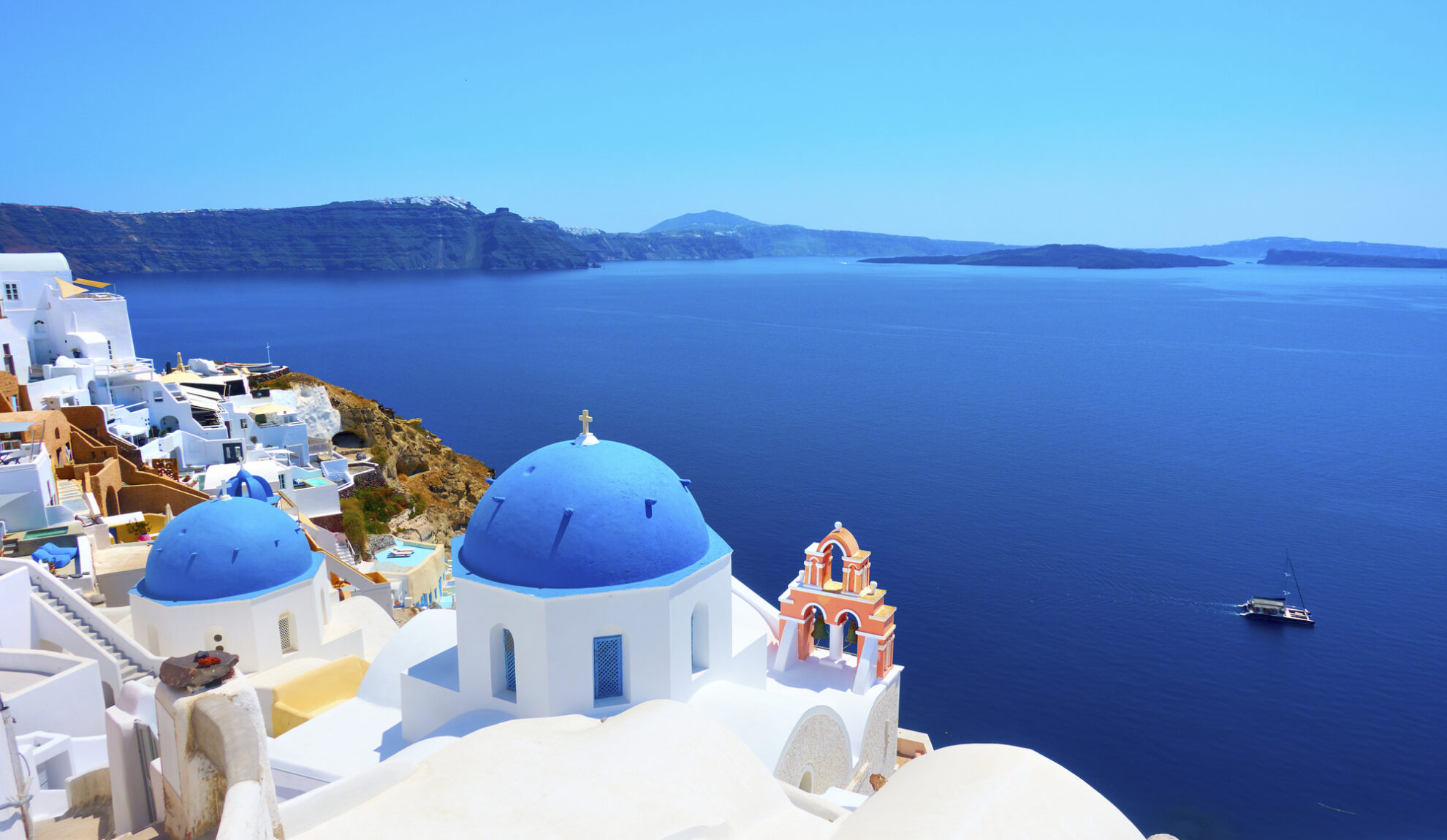 Orthodox Kirche in Oia, Griechenland