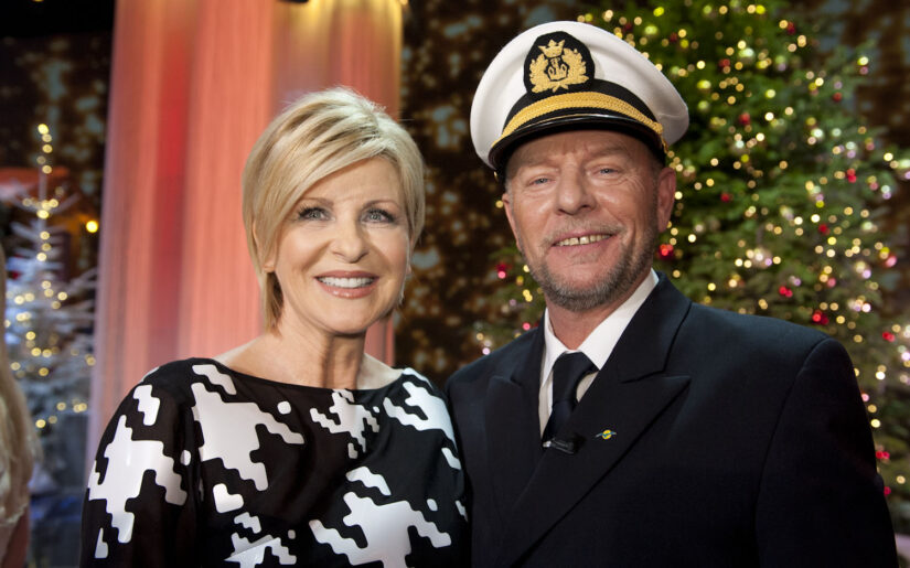 Foto: Carmen Nebel und Kapitän Morten Hansen (copyright Misereor)