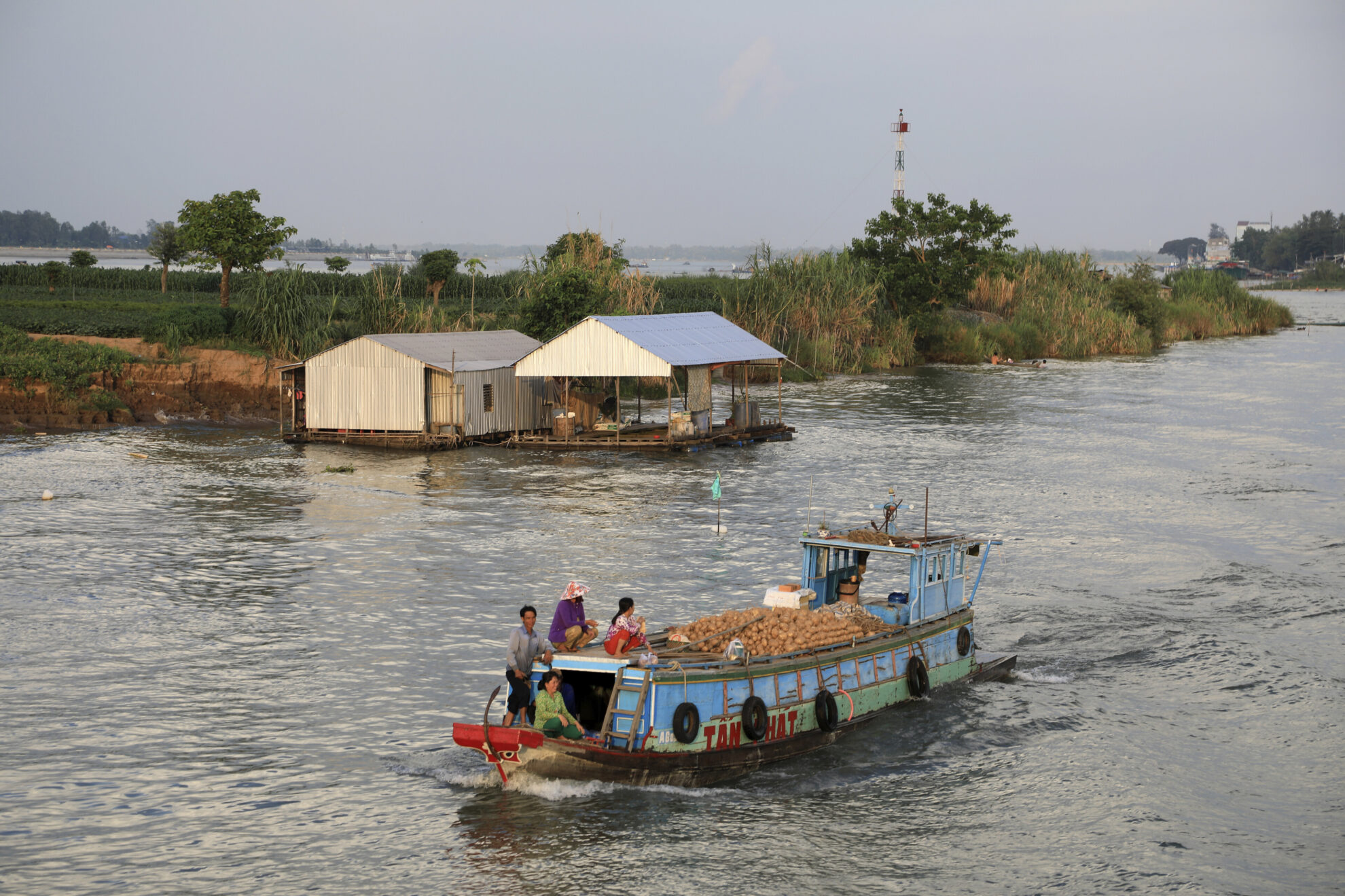 Fischerboote auf dem Mekong Fluss, Vietnam