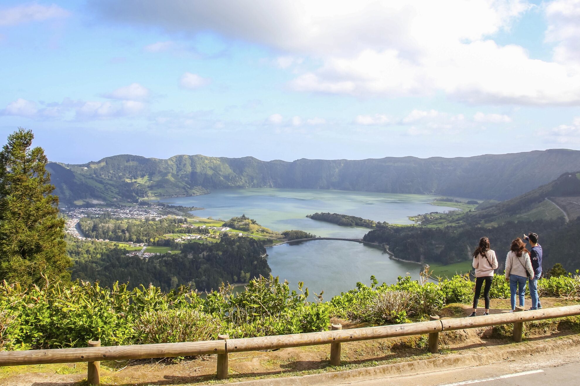 Panoramablick auf Ponta Delgada, Portugal
