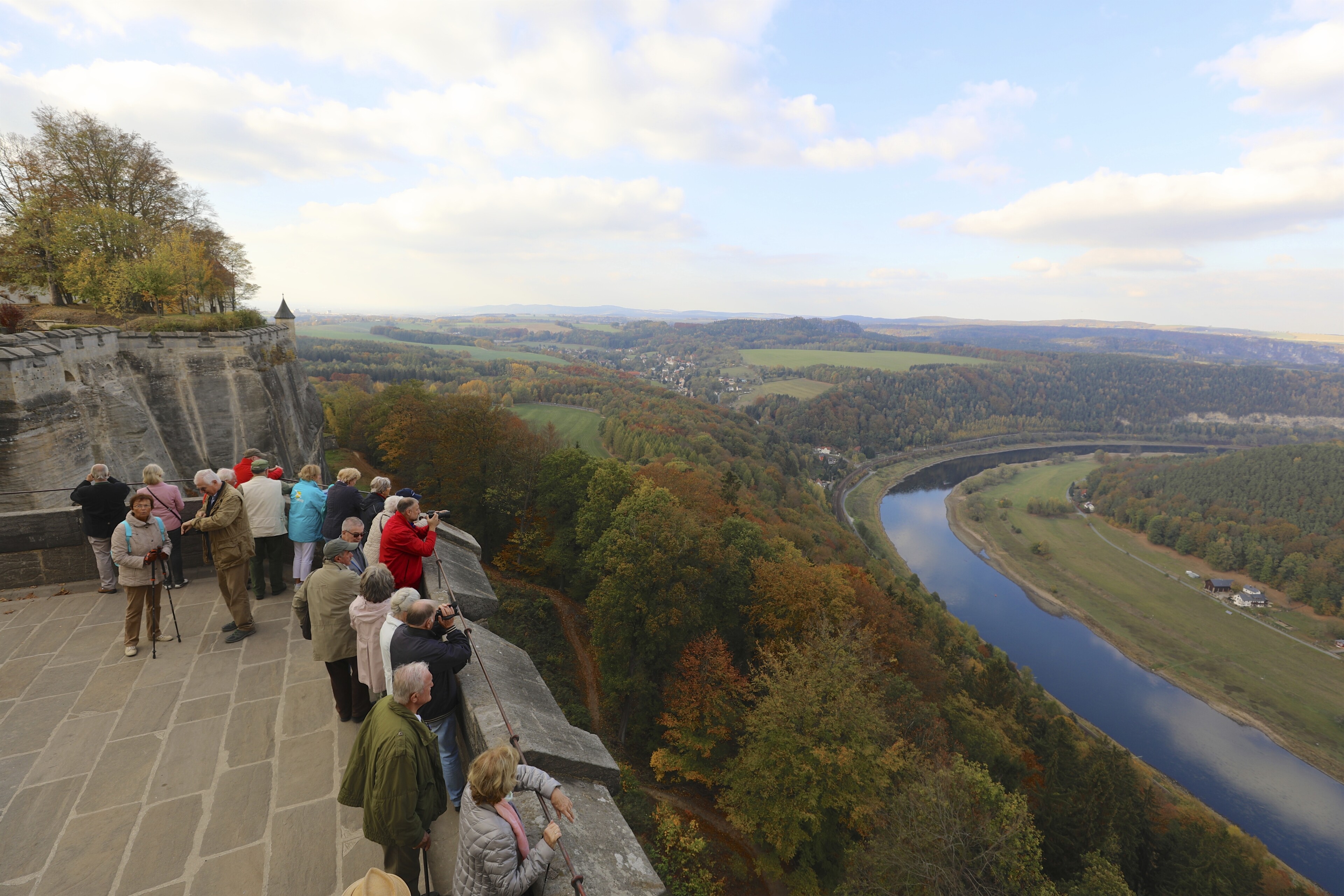 Kleiner Bärenstein Berge und Königstein in der Sächsischen Schweiz, Deutschland