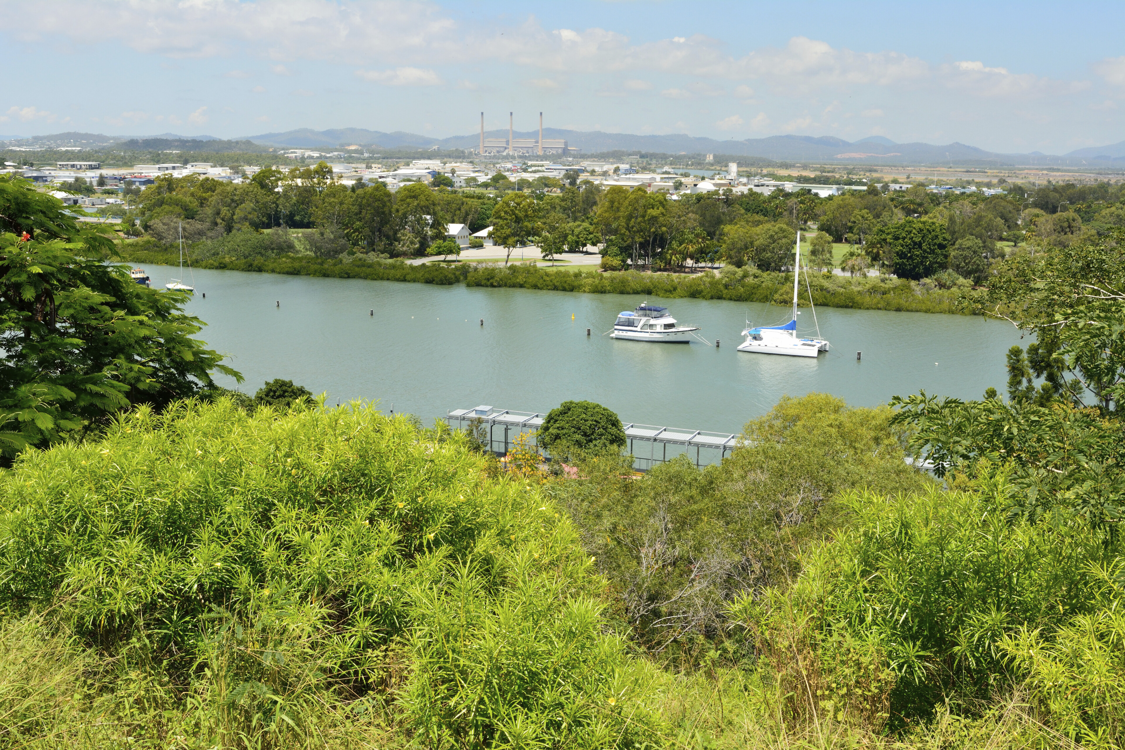 Aussicht über die Gladstone Marina, Australien