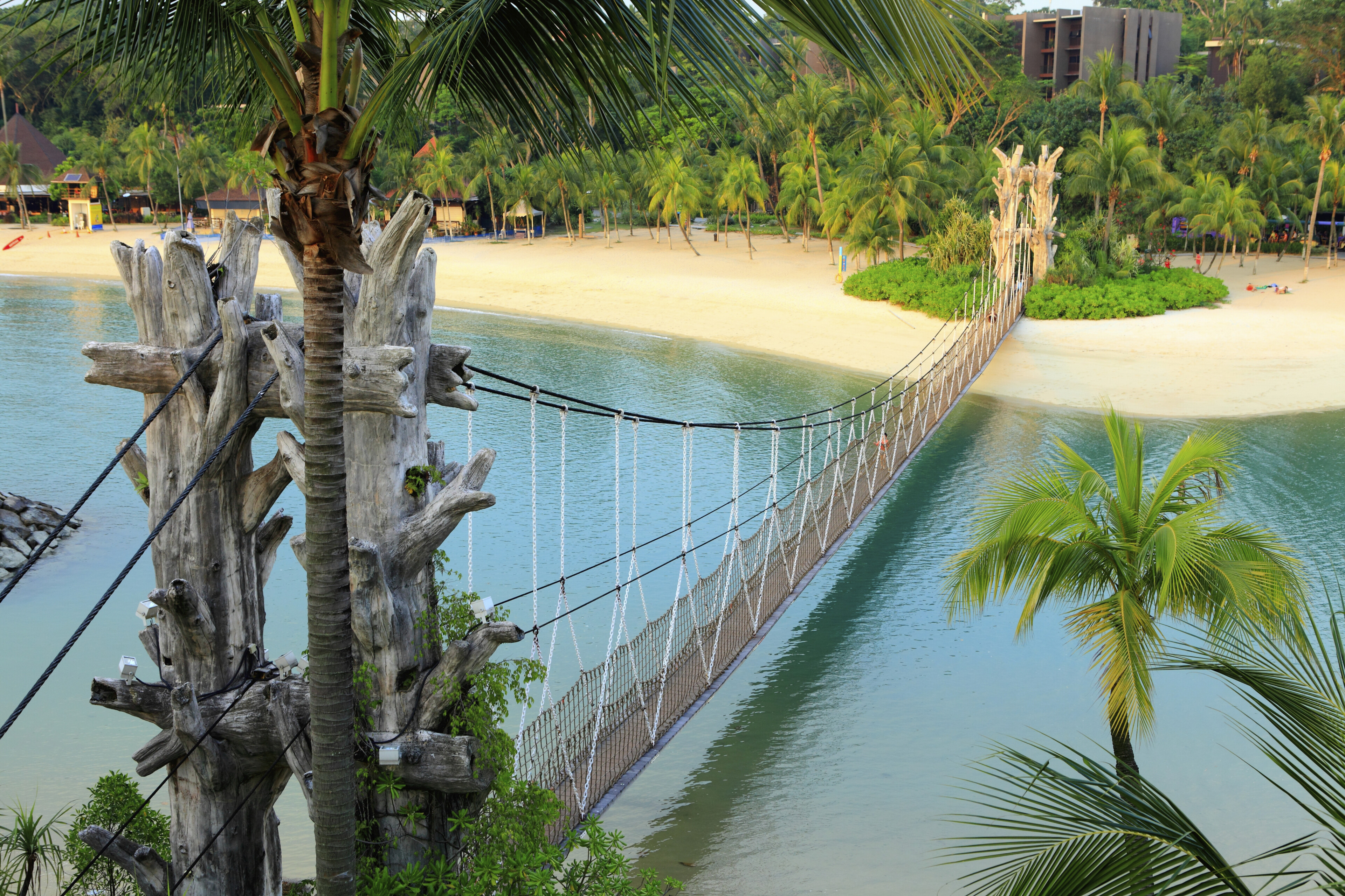 Brücke zur kleinen singapurischen Insel Sentosa