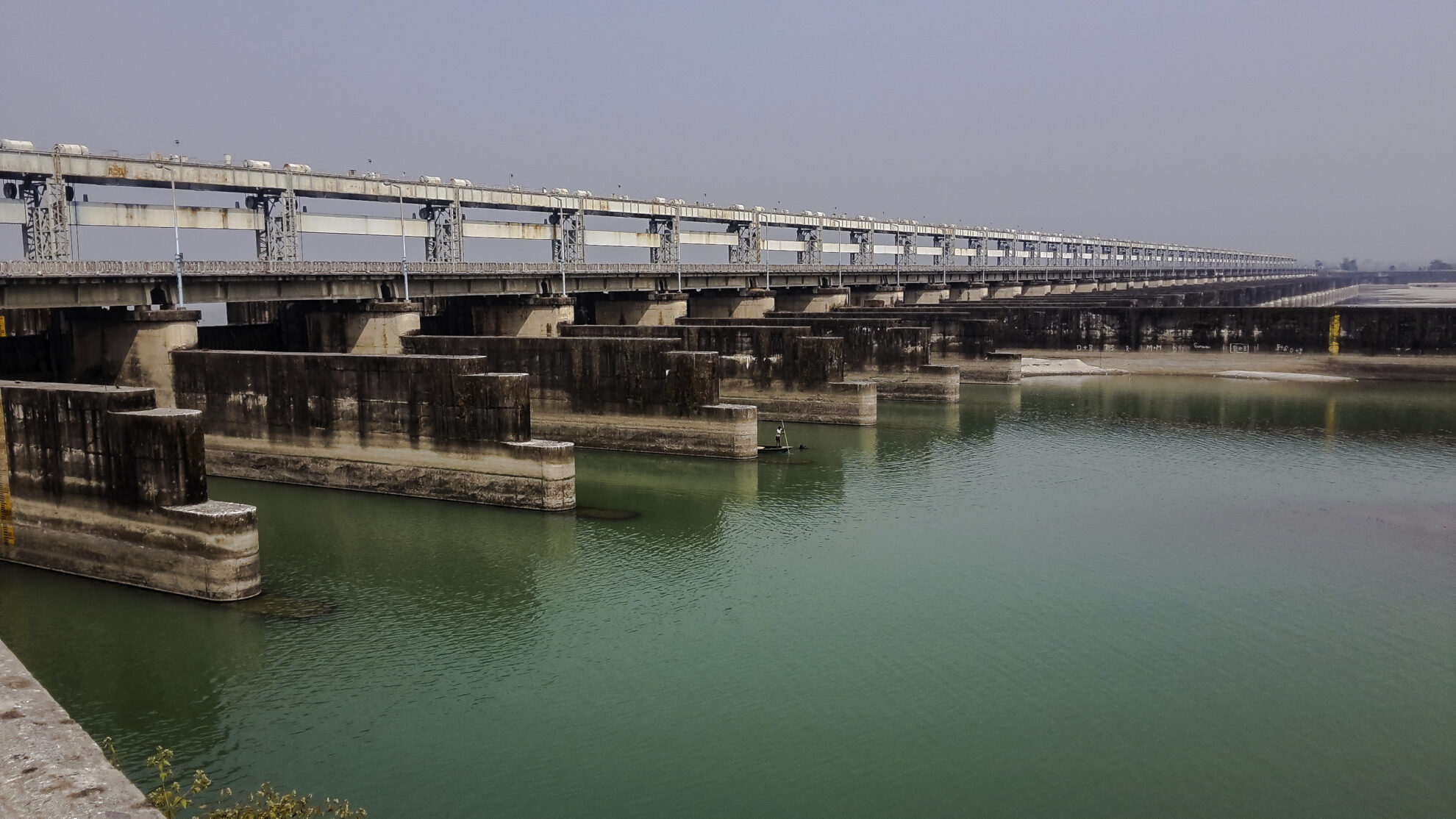 Ganga Barriere Farakka Fluss, Indien