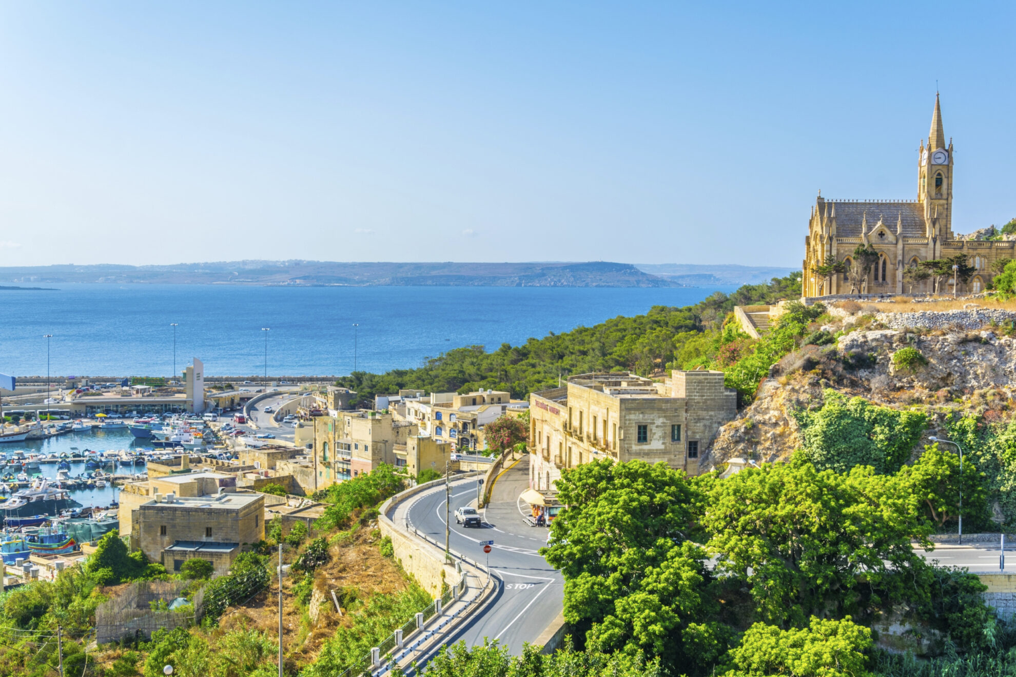Die Küste der Stadt Gozo, Malta