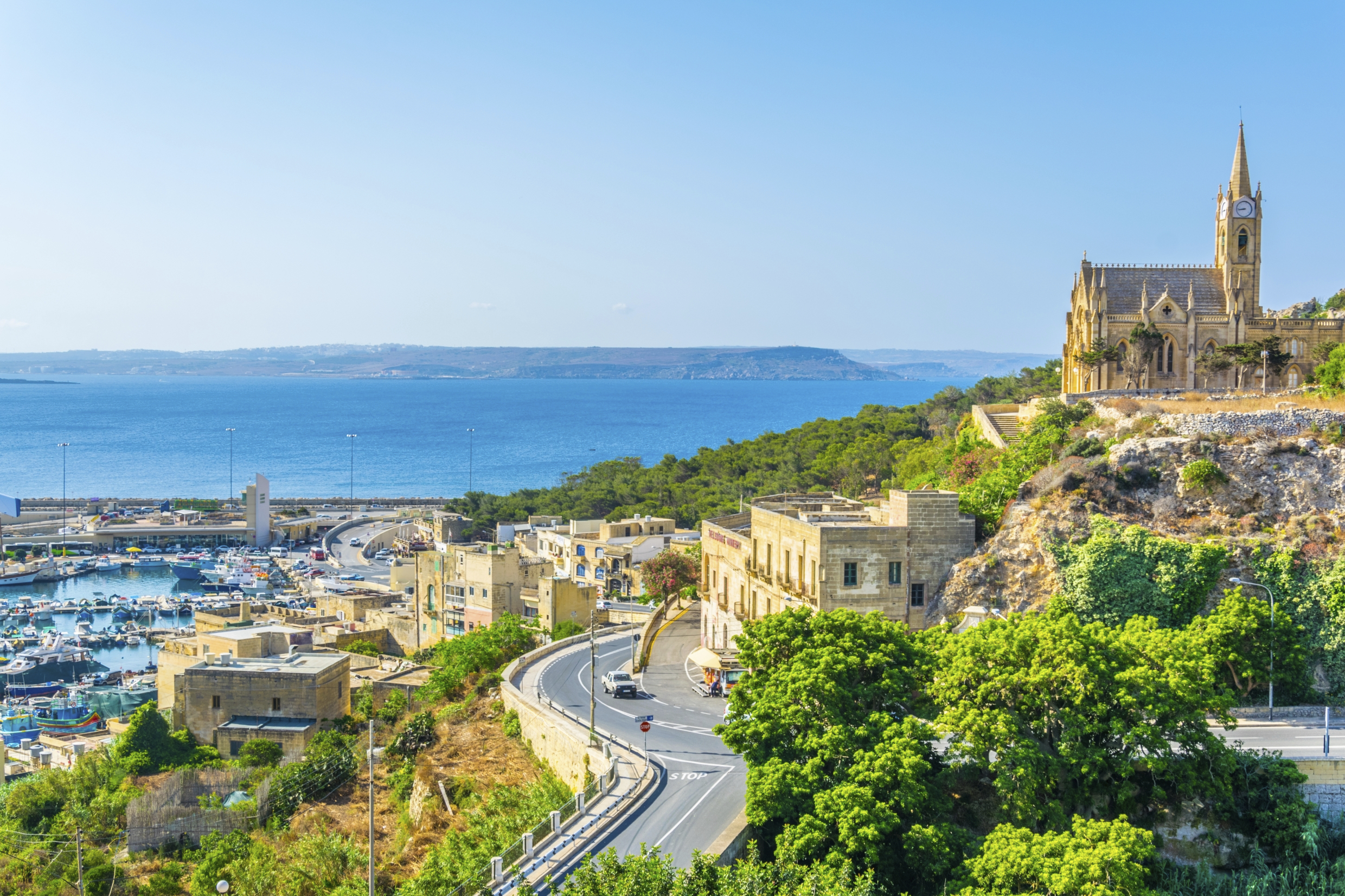 Die Küste der Stadt Gozo, Malta