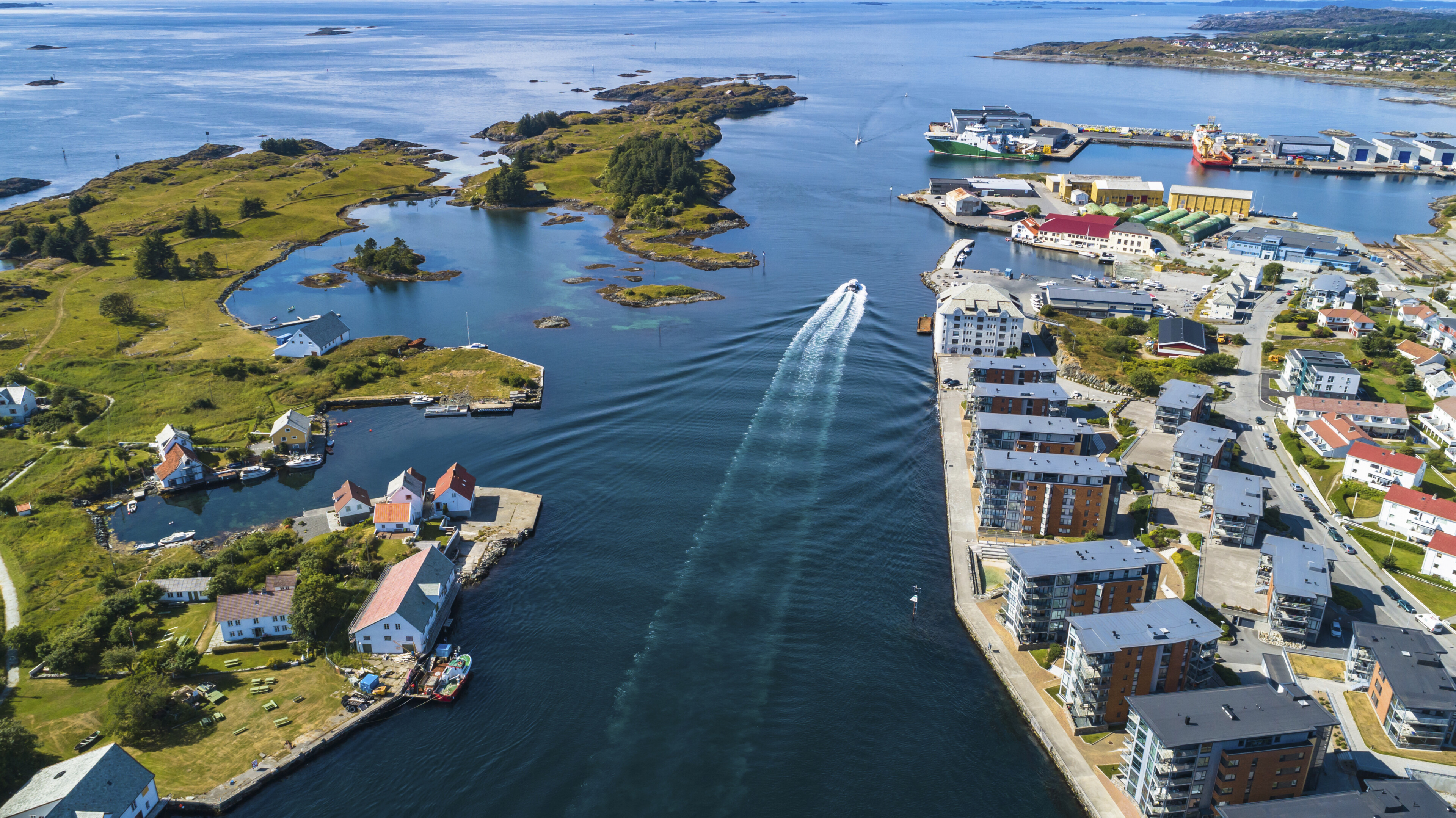 Luftansicht von Haugesund, Norwegen