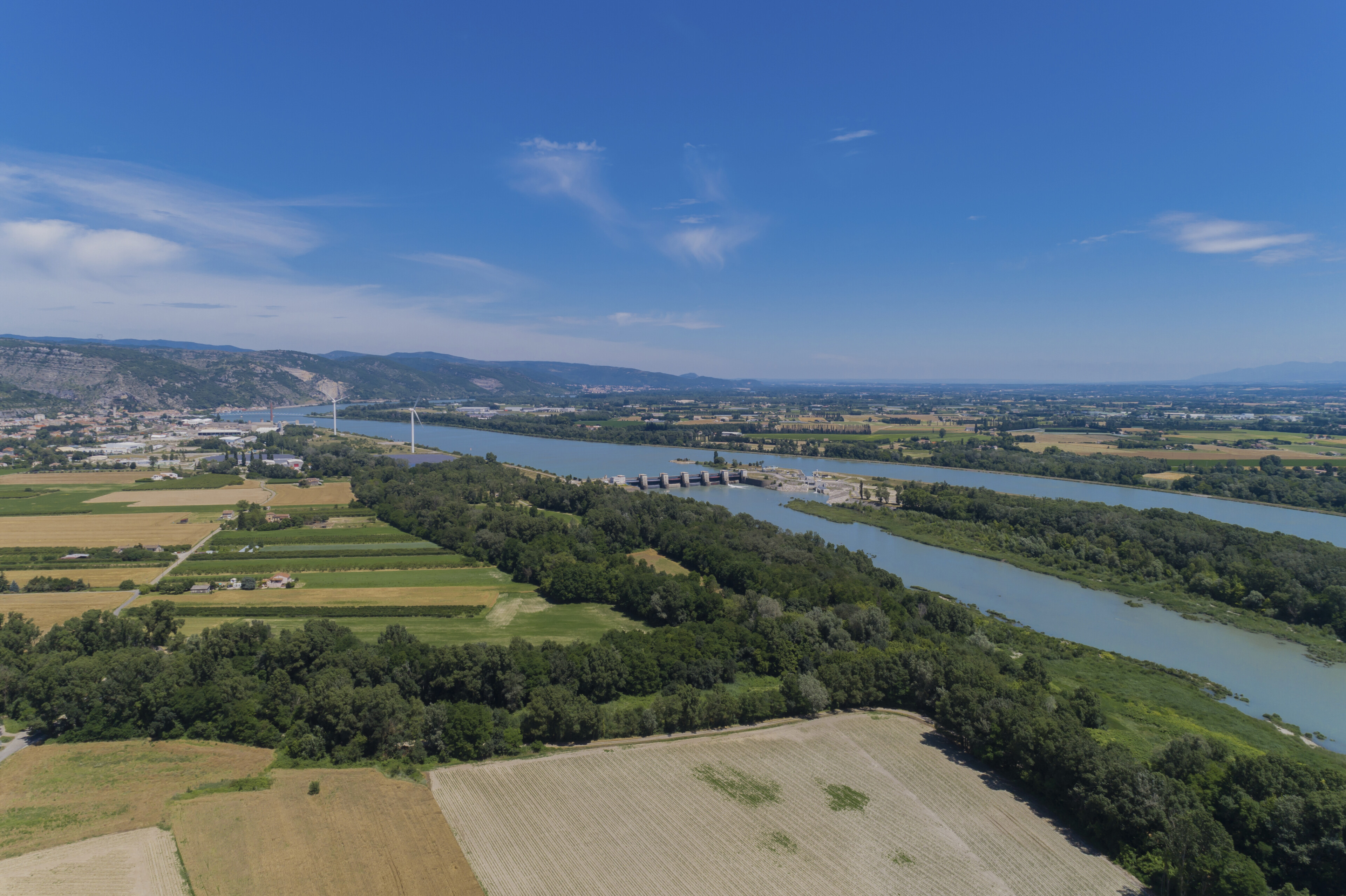 Luftansicht von Le Pouzin, Frankreich