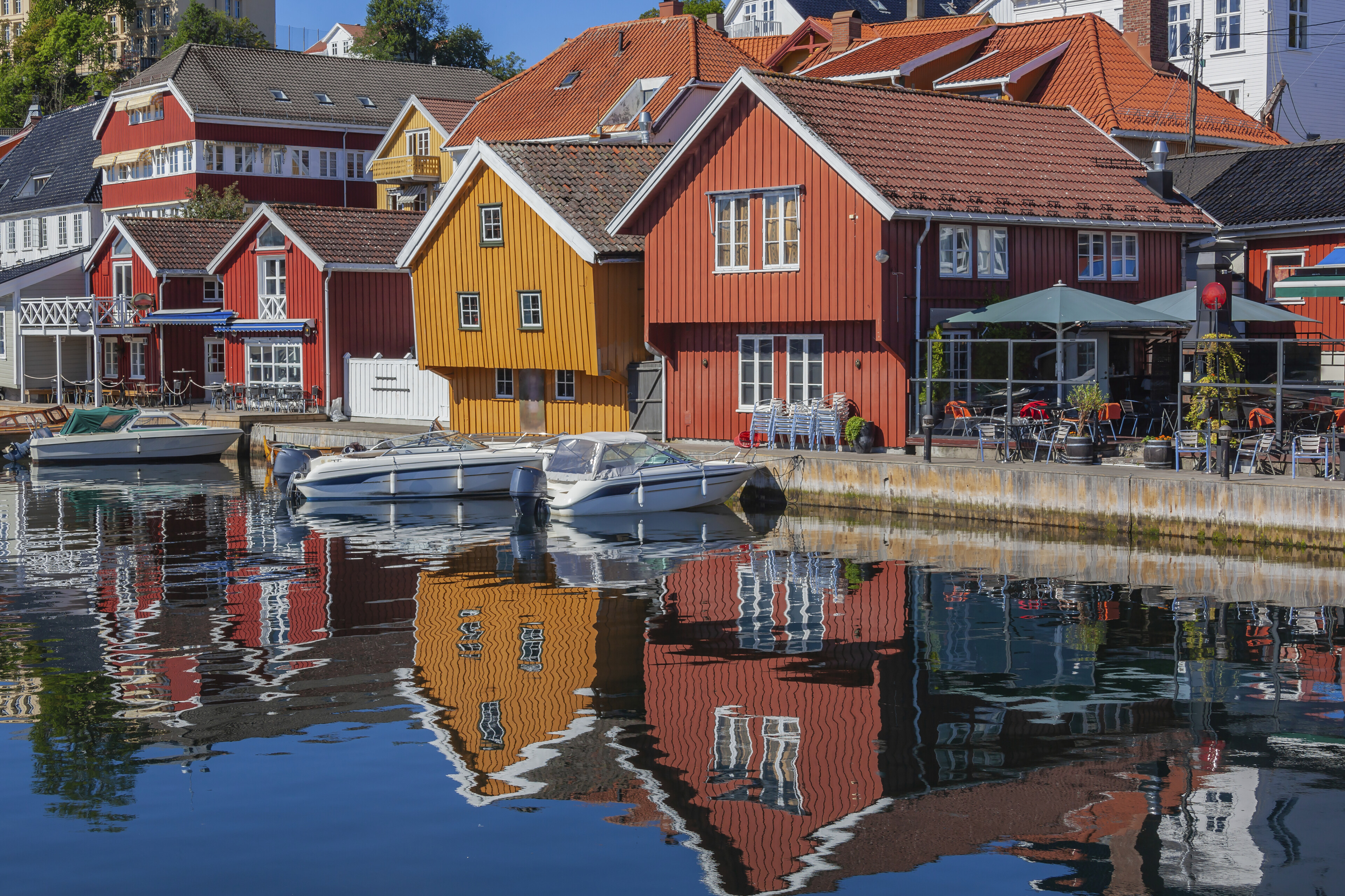 Wasserfront von Kragero, Norwegen