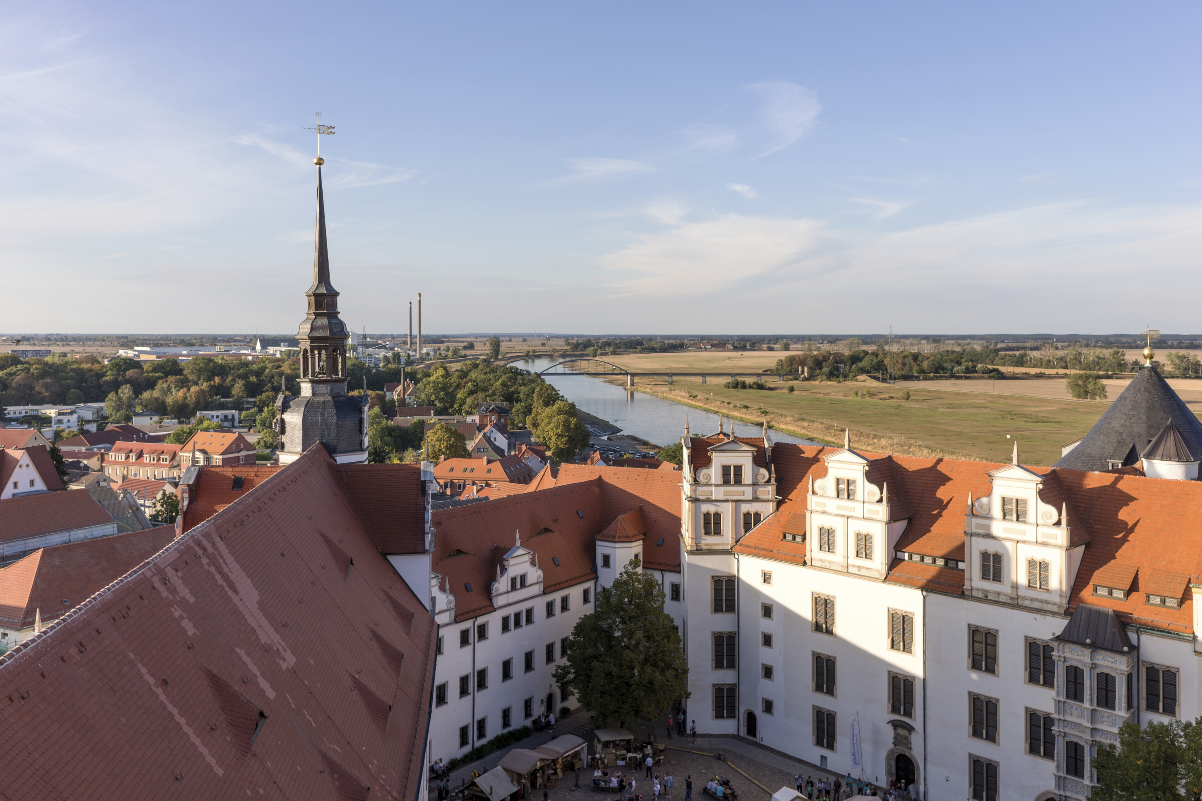 Über den Dächern von Torgau, Deutschland