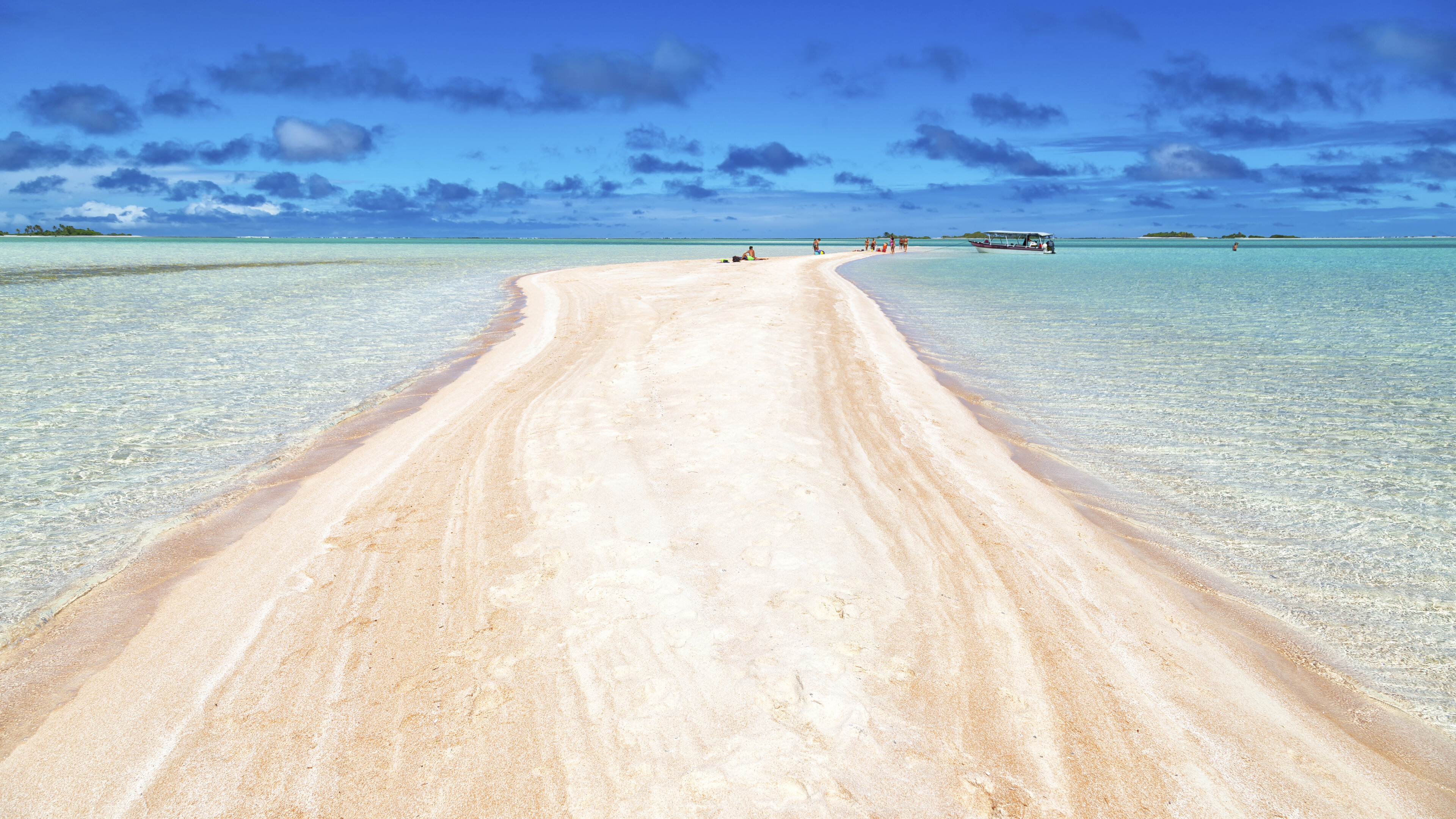 Sandbank in Rangiroa, Franzoesische Polynesien