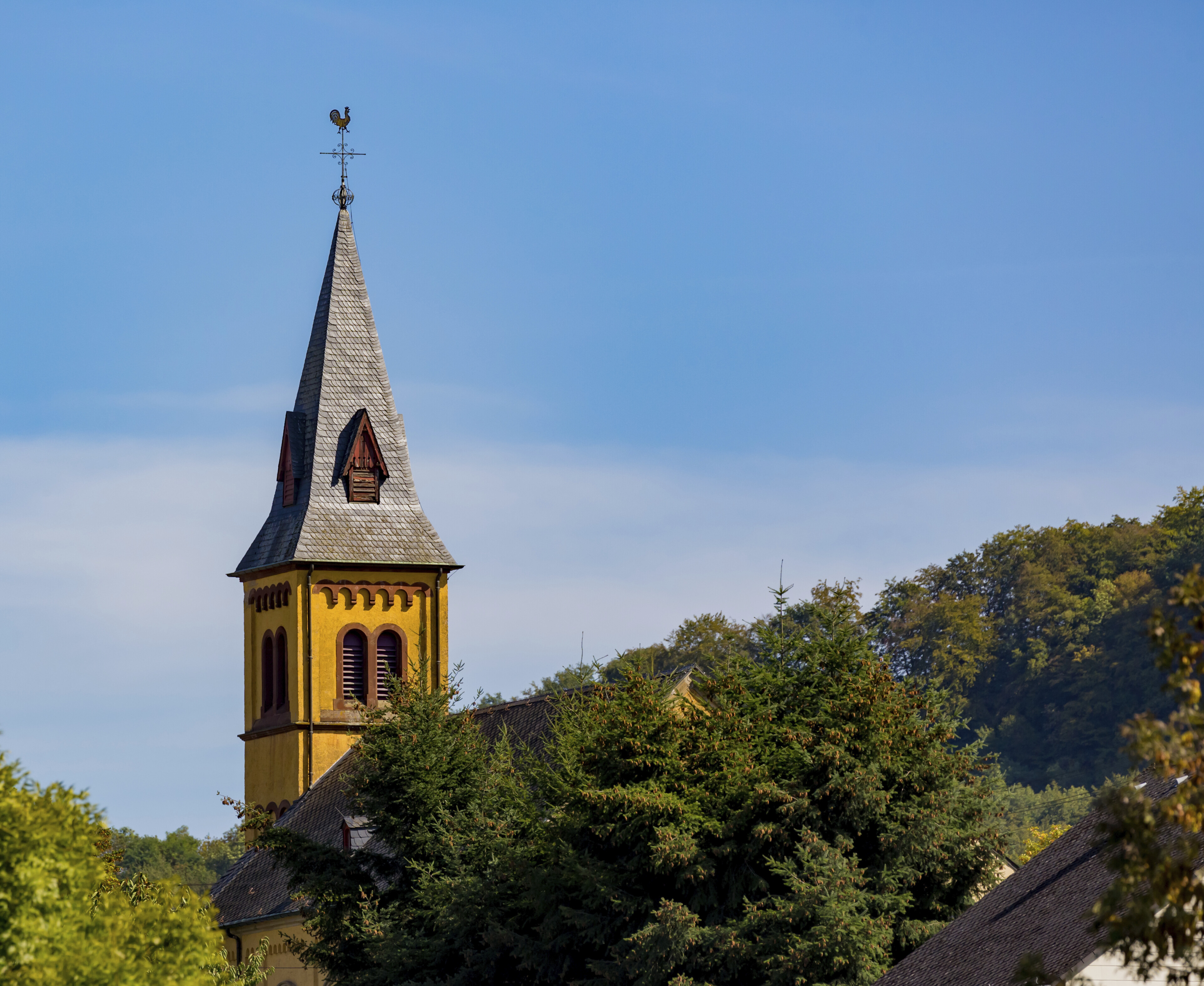 Kirchturm in Grevenmacher, Luxemburg