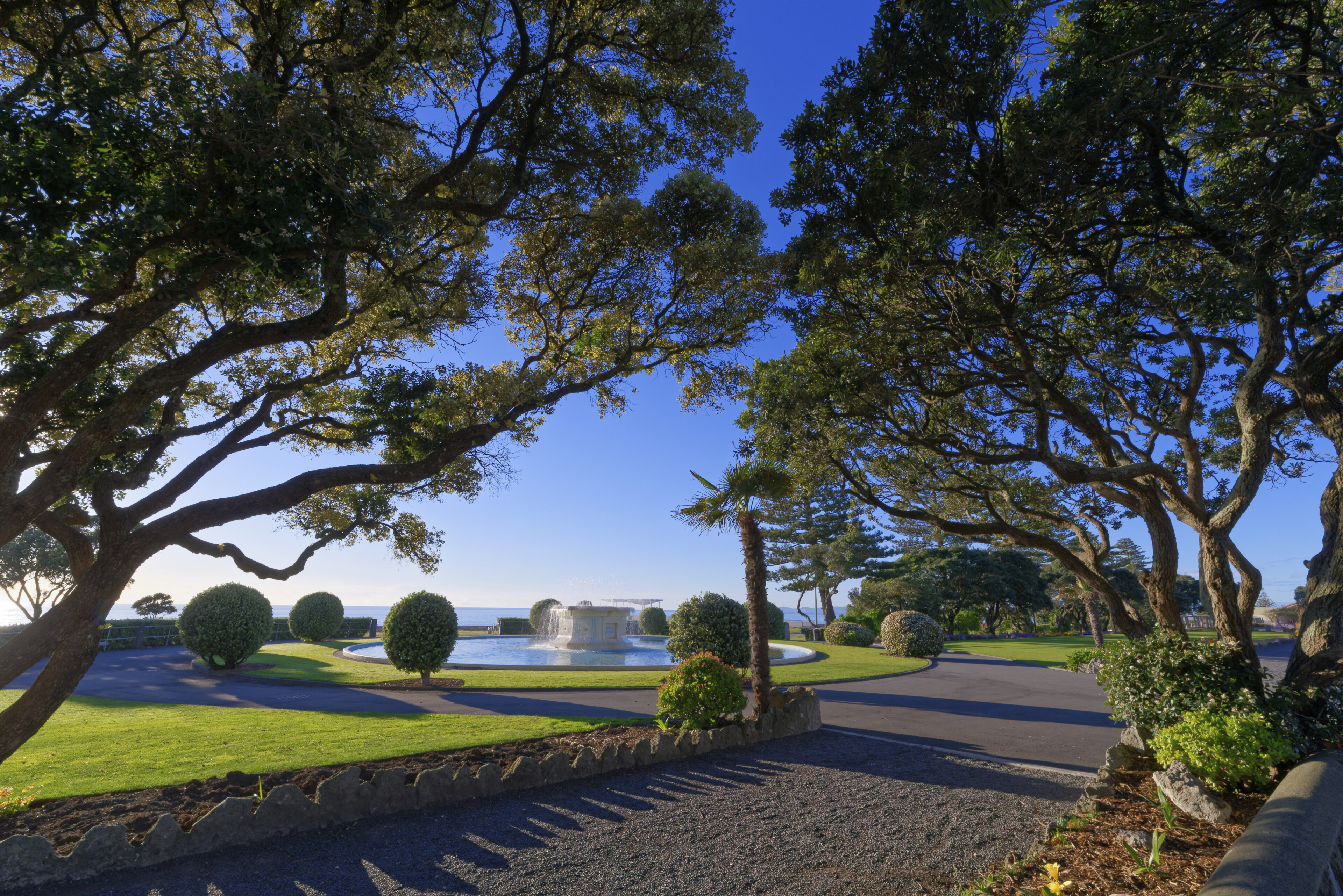Park am Ufer von Napier, Neuseeland