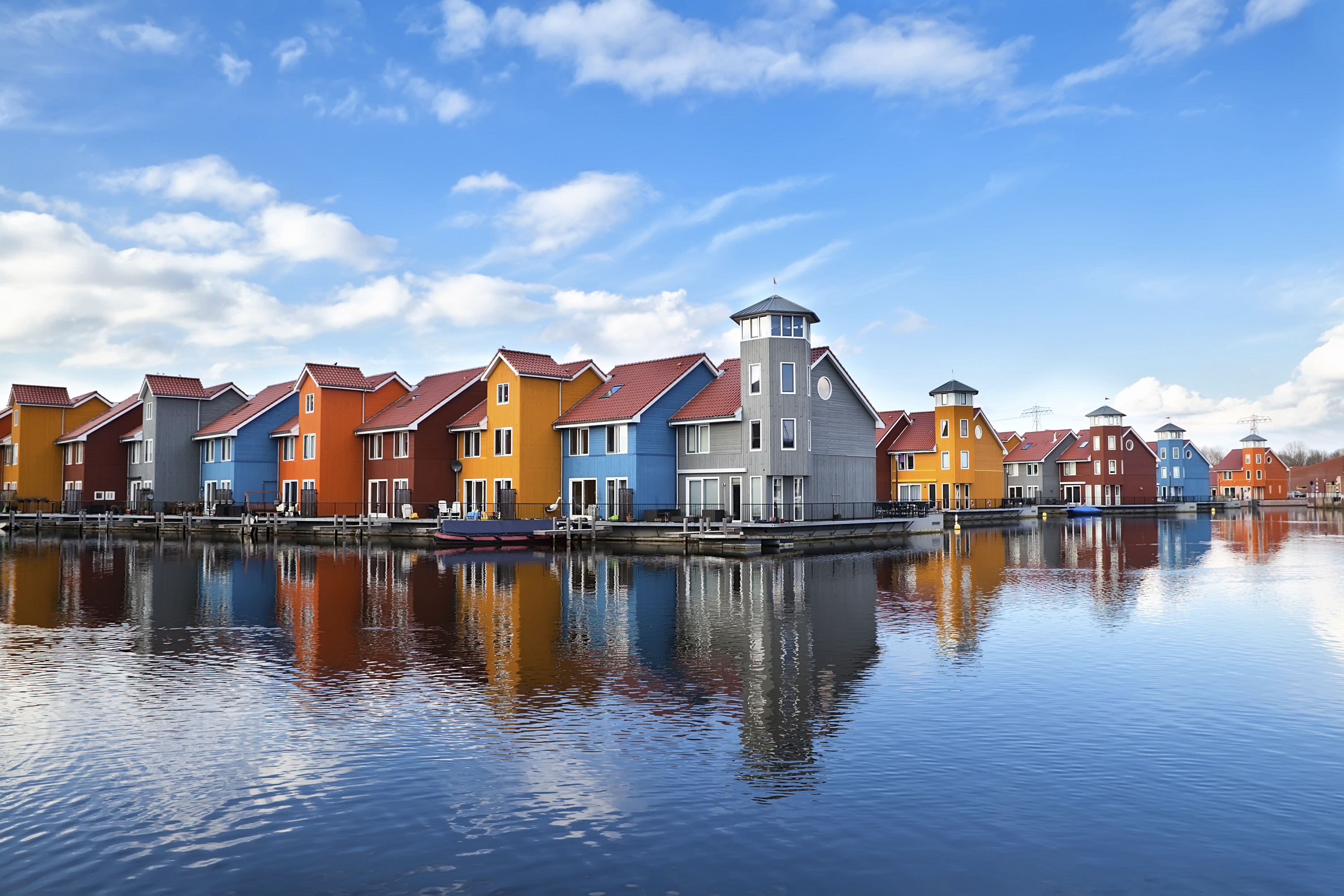 Reitdiephaven in Groningen, Holland