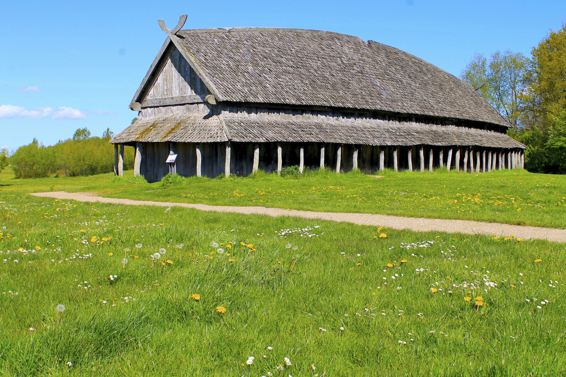 Vikinger Gebaeude in Trelleborg, Schweden
