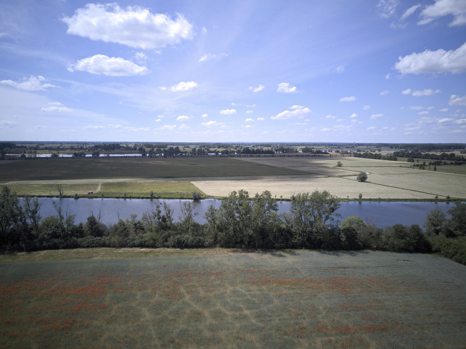 Elbe durch Genthin, Deutschland