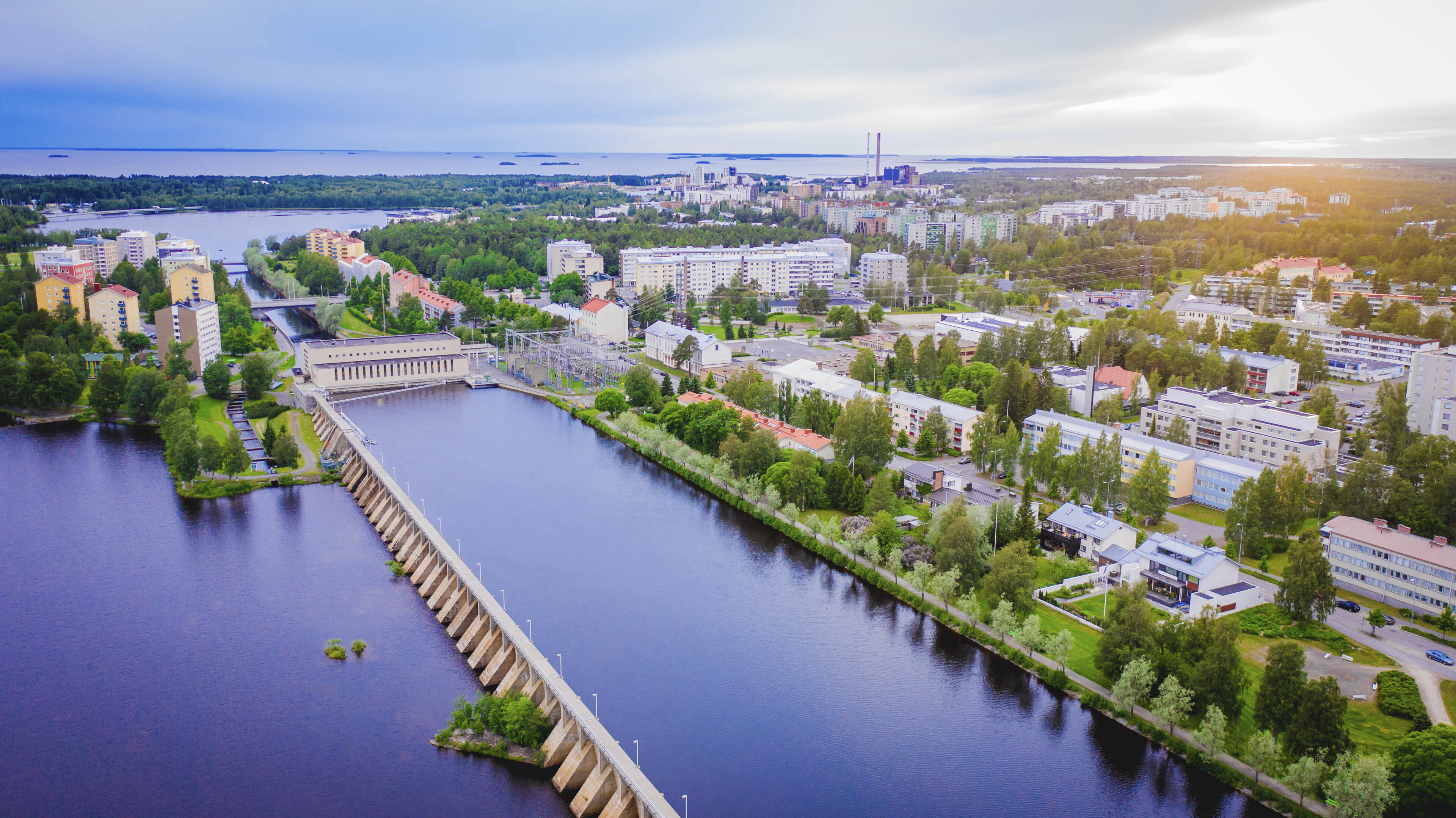 Luftansicht von Oulu, Finnland