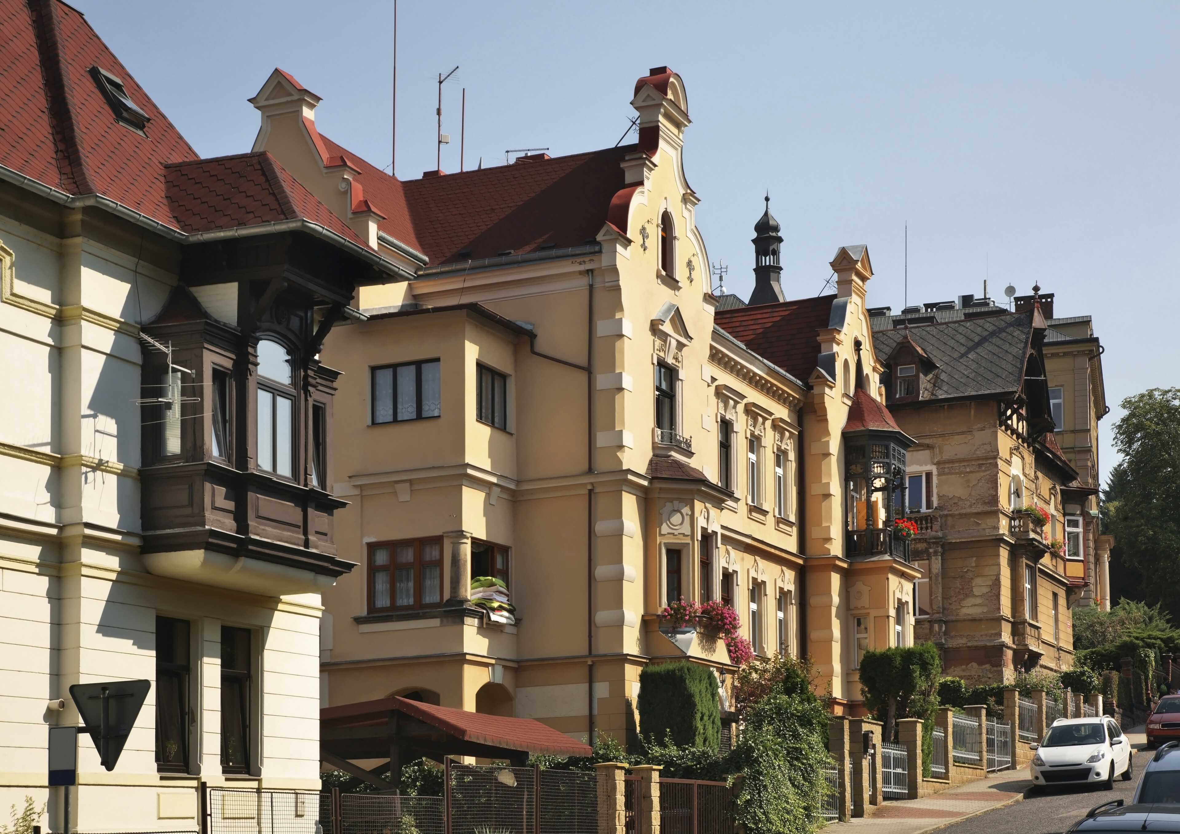 Häuserreihe in Tetschen, Tschechien