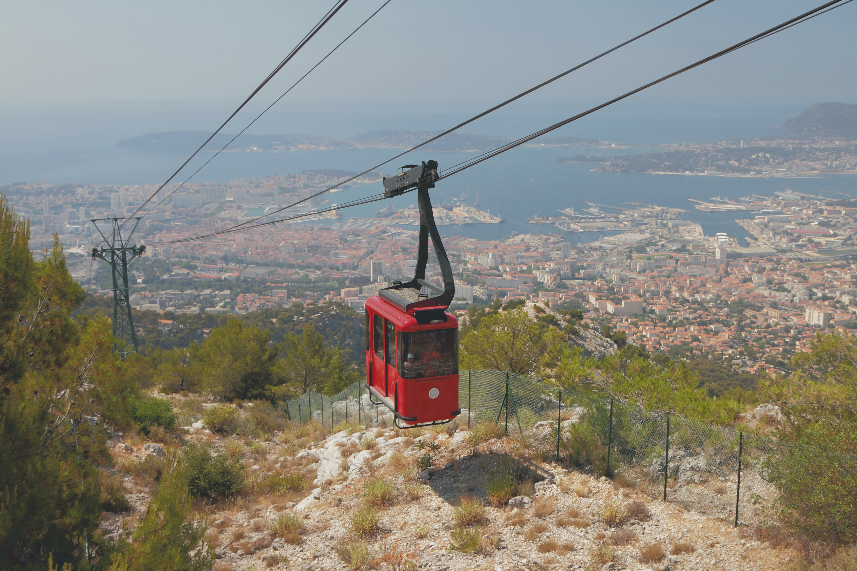 Seilbahn in Toulon, Frankreich