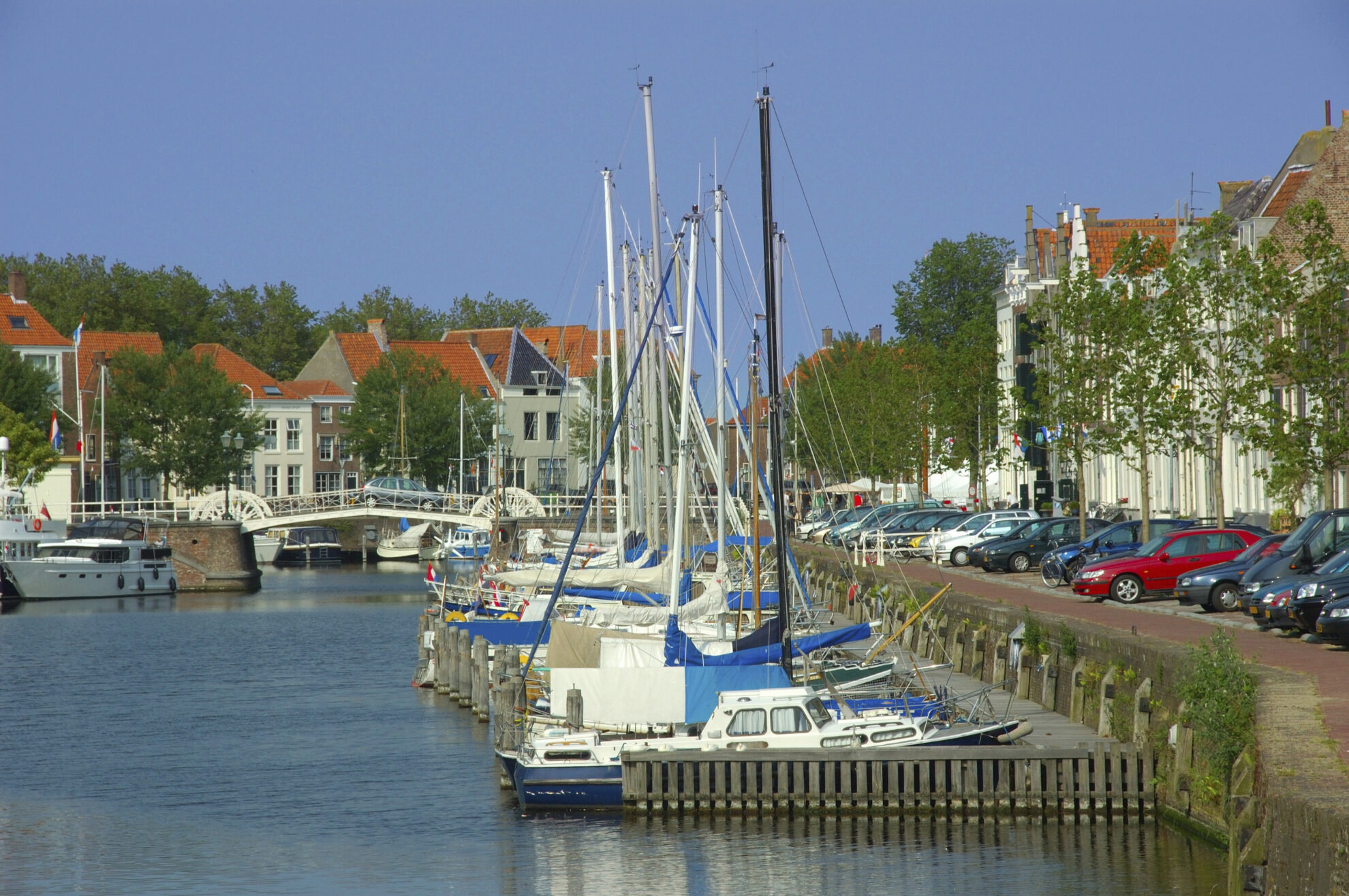 Der Yachthafen in Middelburg, Niederlande