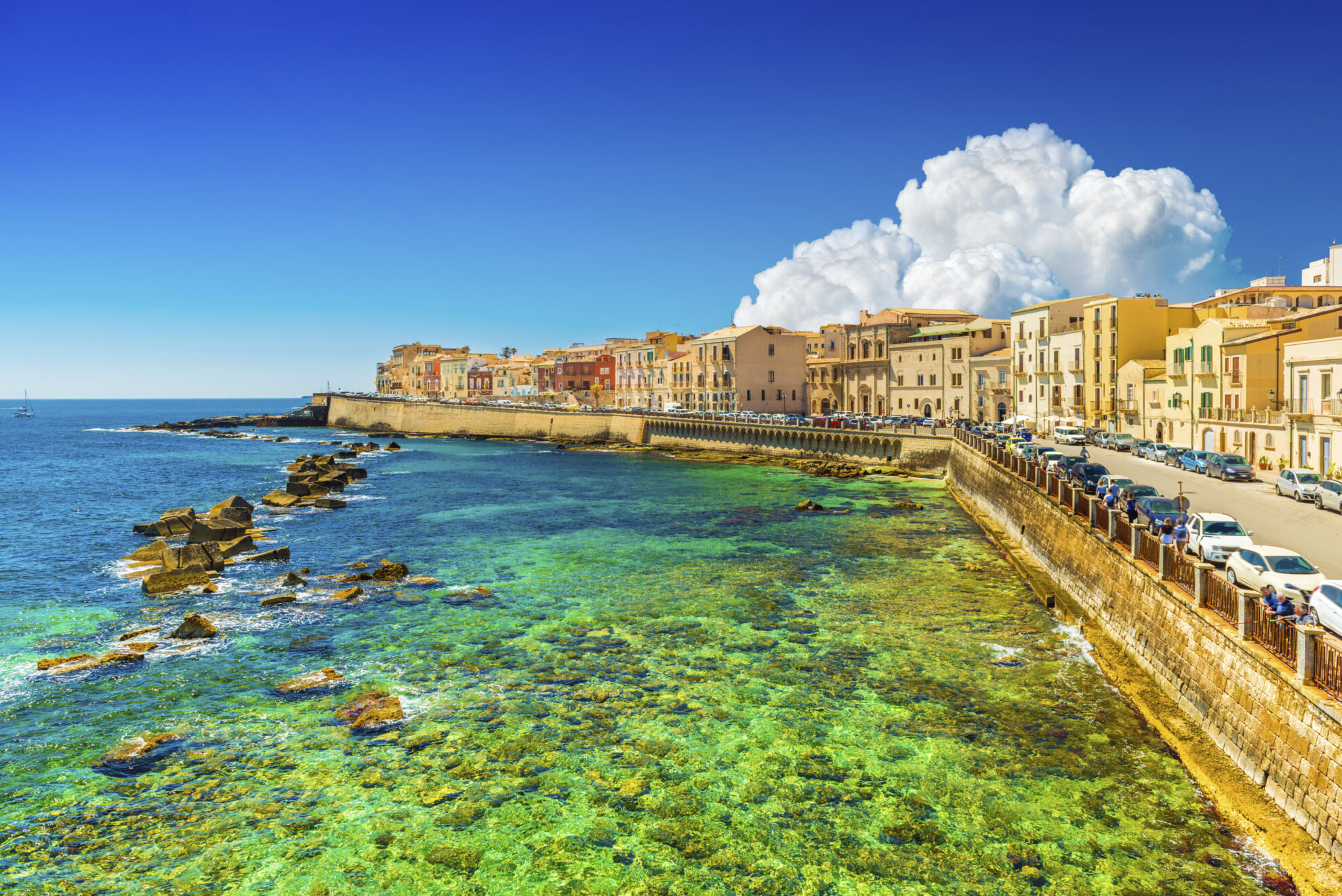 Küste von Syrakus, Italien