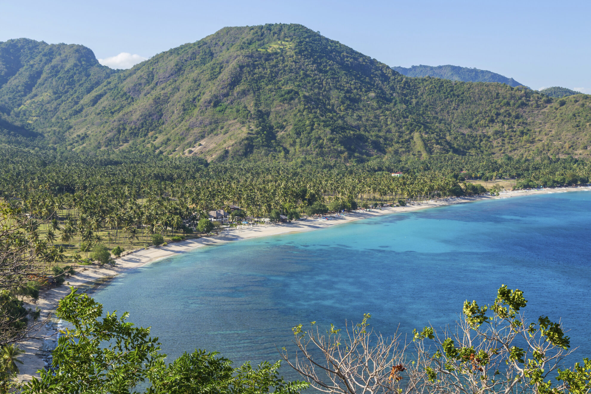 Senggigi Strand und Berge, Indonesien