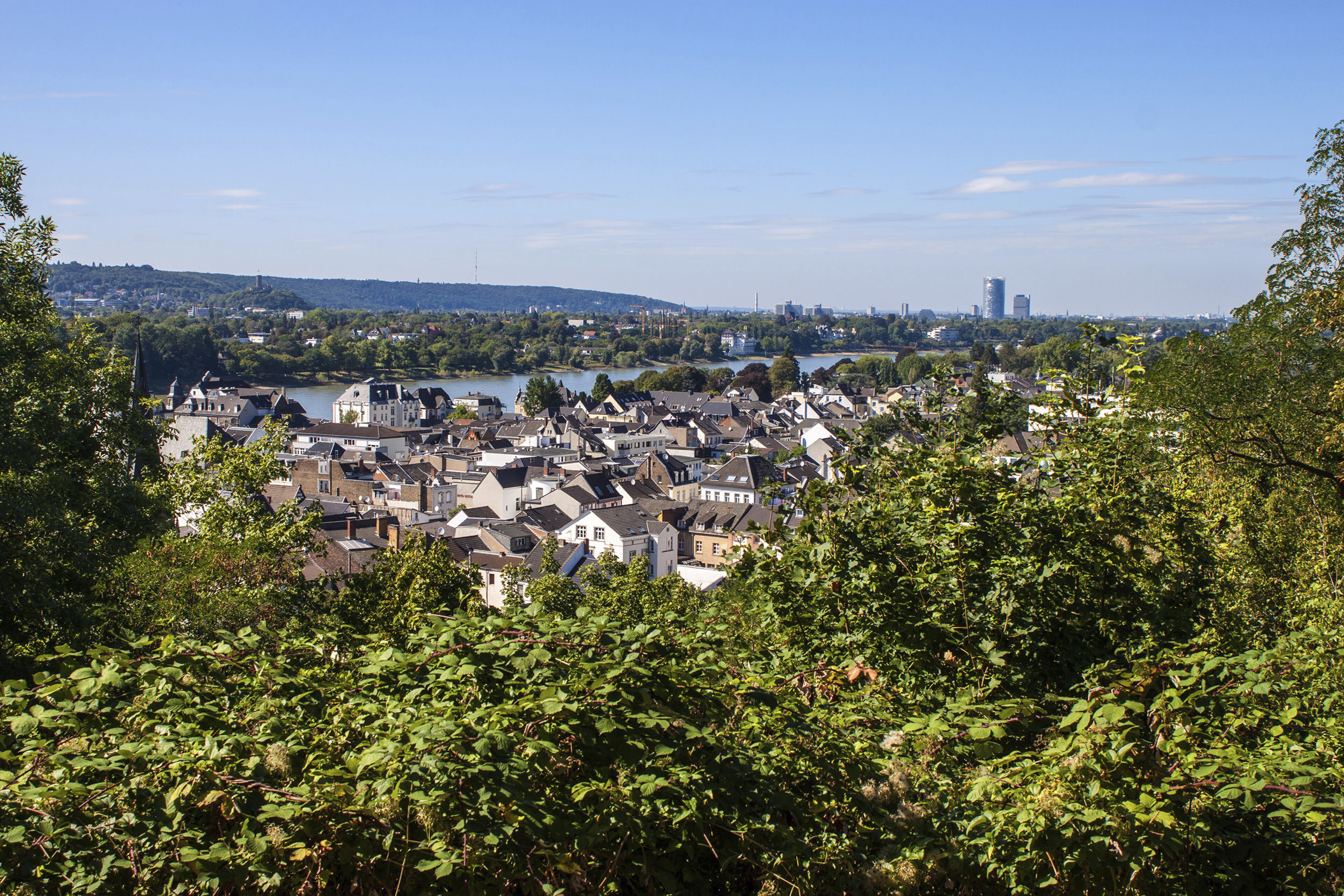 Blick auf Königswinter am Rhein, Deutschland