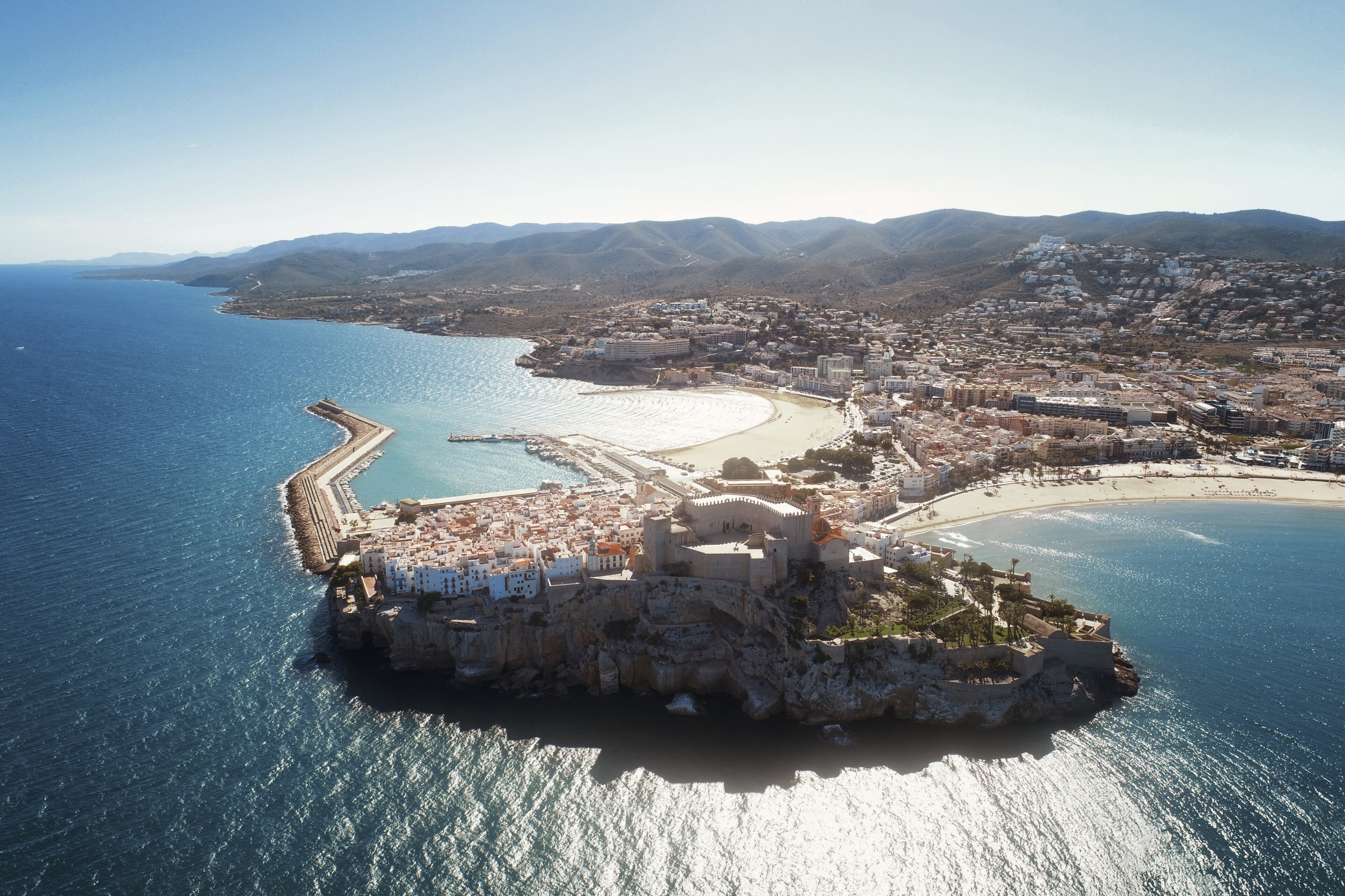 Peniscola Burg Panorama, Spanien