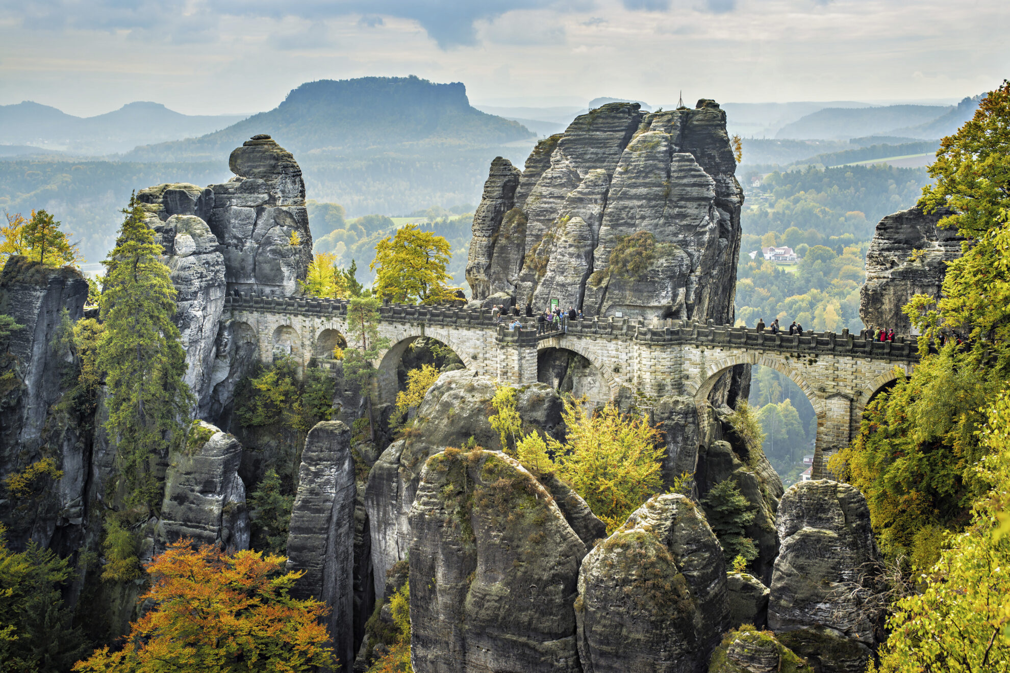 Elbsandsteingebirge in Königstein, Deutschland