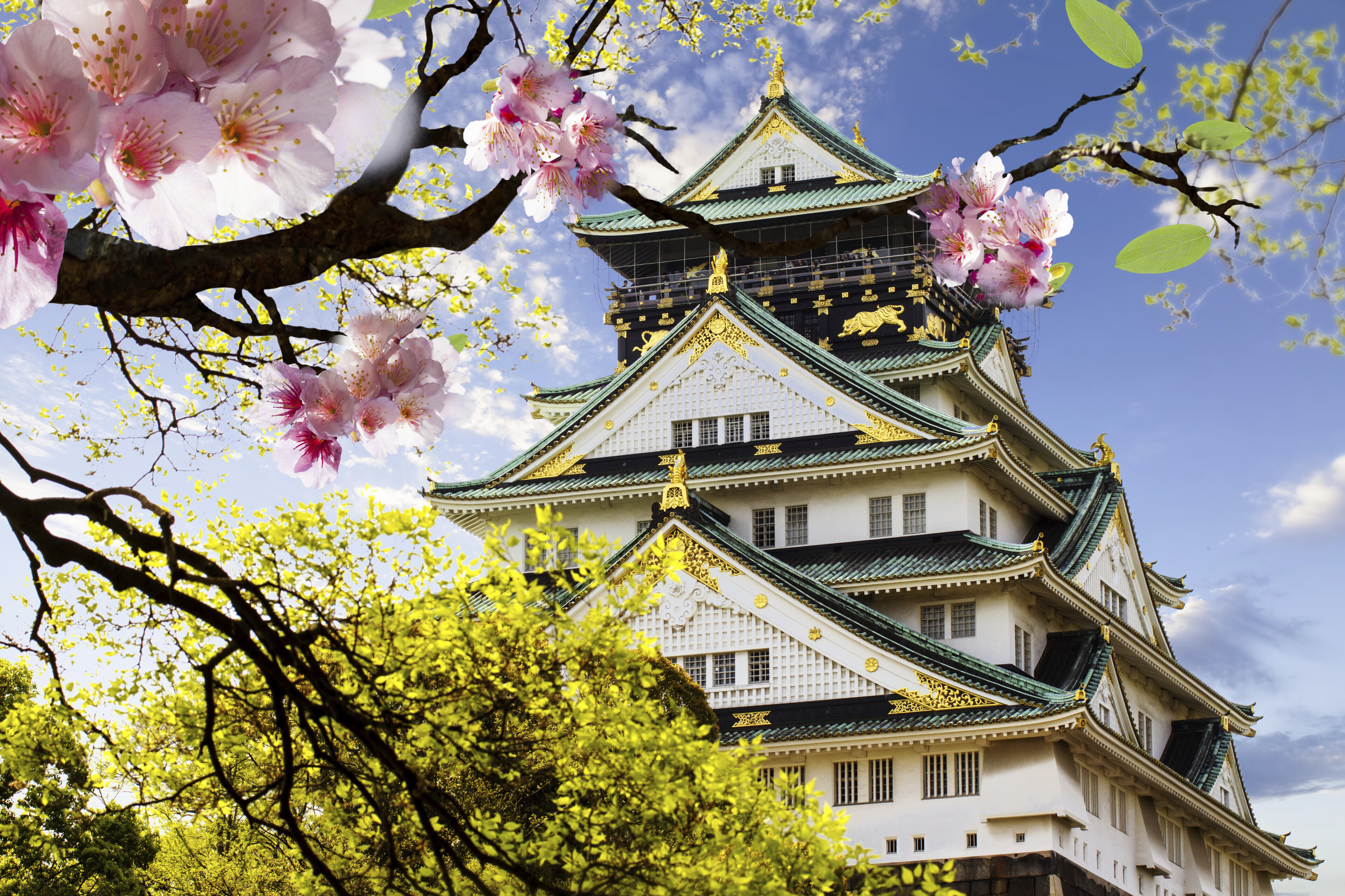 Burg Osaka in Japan