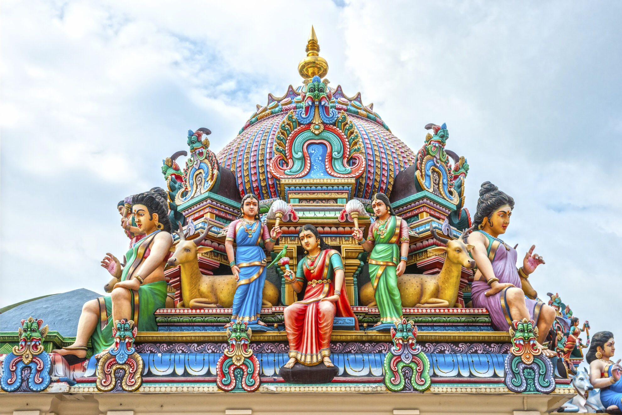 Verzierung des Sri Mariammam Tempels in Singapur