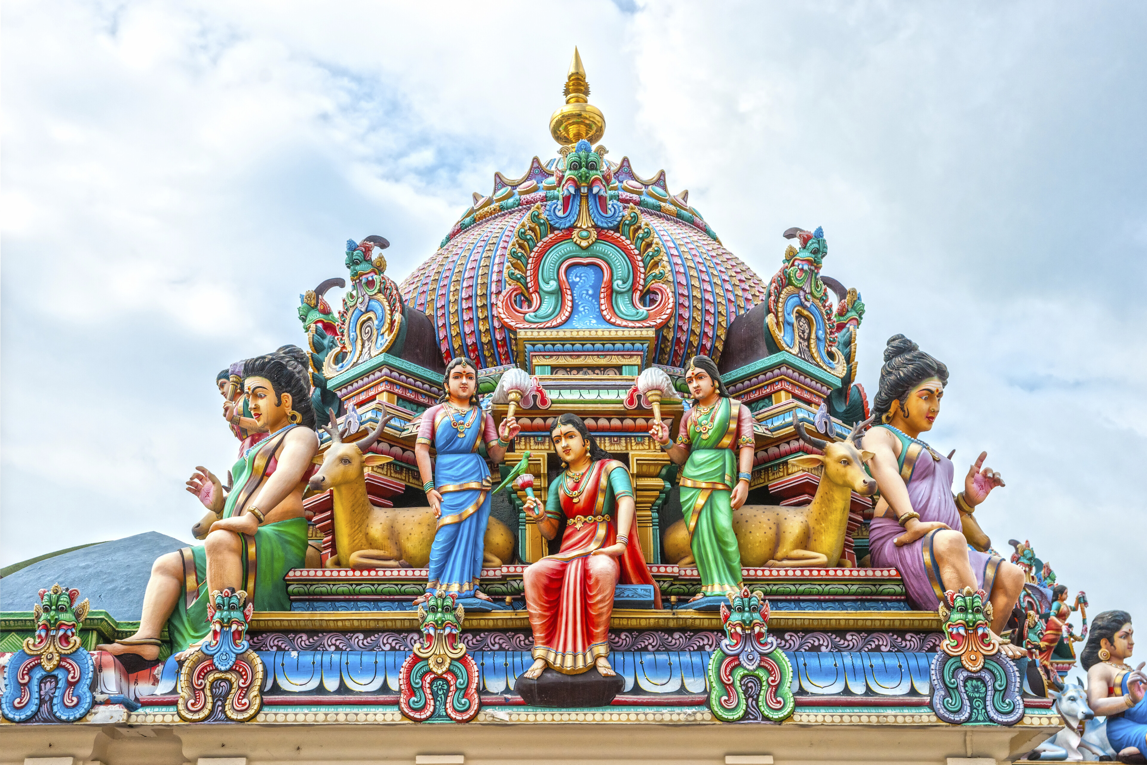 Verzierung des Sri Mariammam Tempels in Singapur